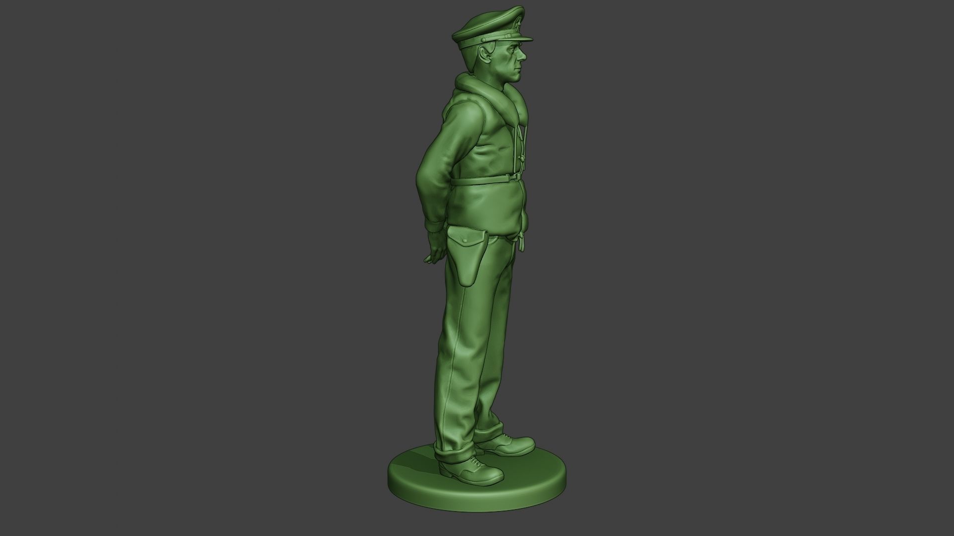 US Navy Officer ww2 USN1 3D print model_9