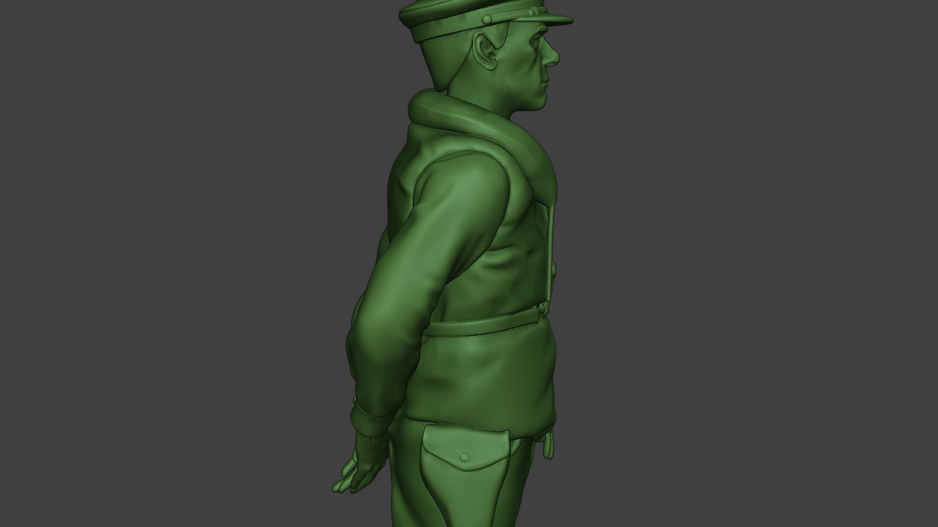 US Navy Officer ww2 USN1 3D print model_20