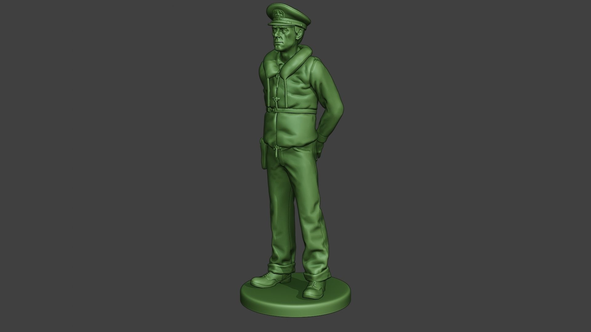 US Navy Officer ww2 USN1 3D print model_2