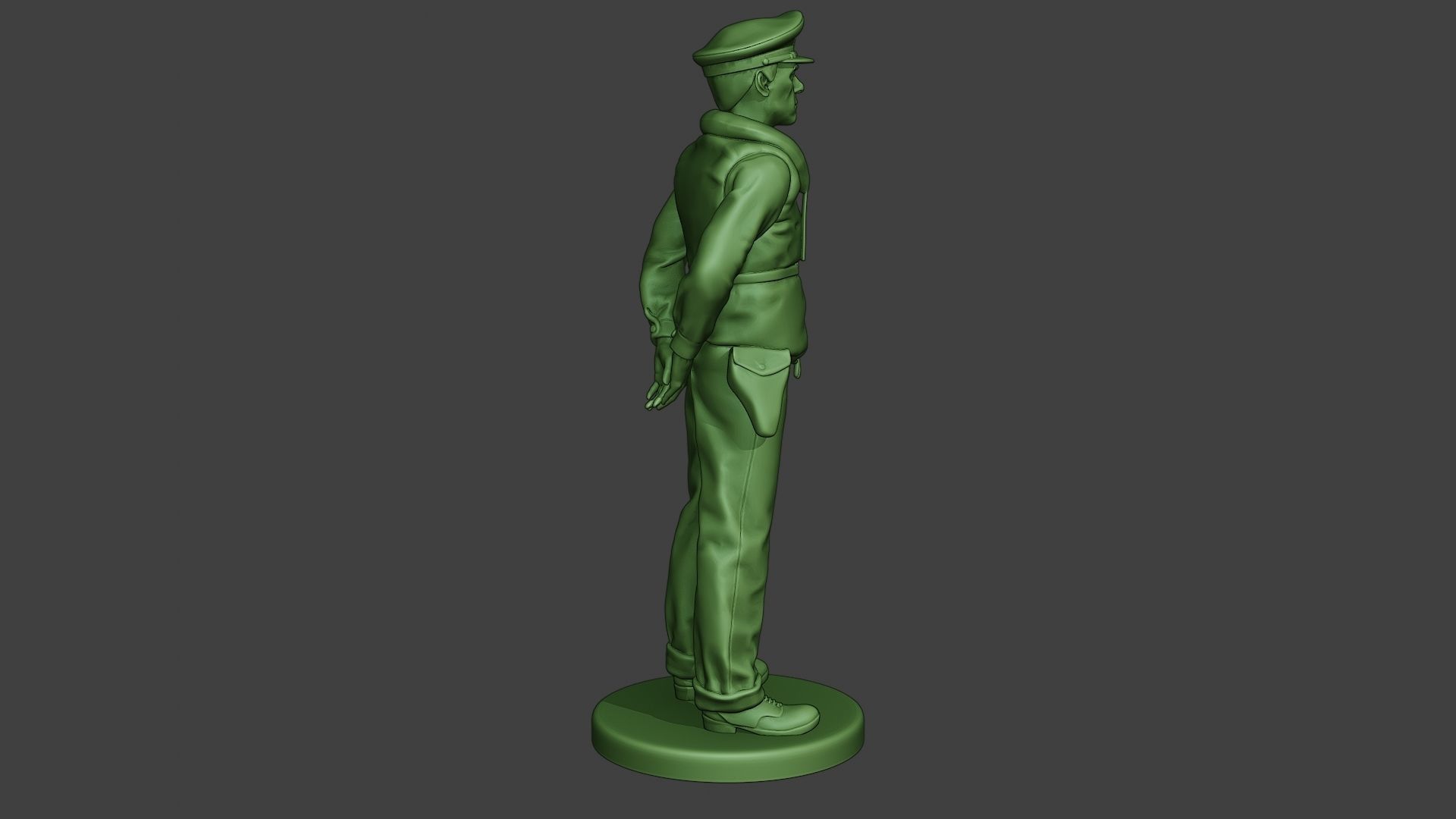 US Navy Officer ww2 USN1 3D print model_8