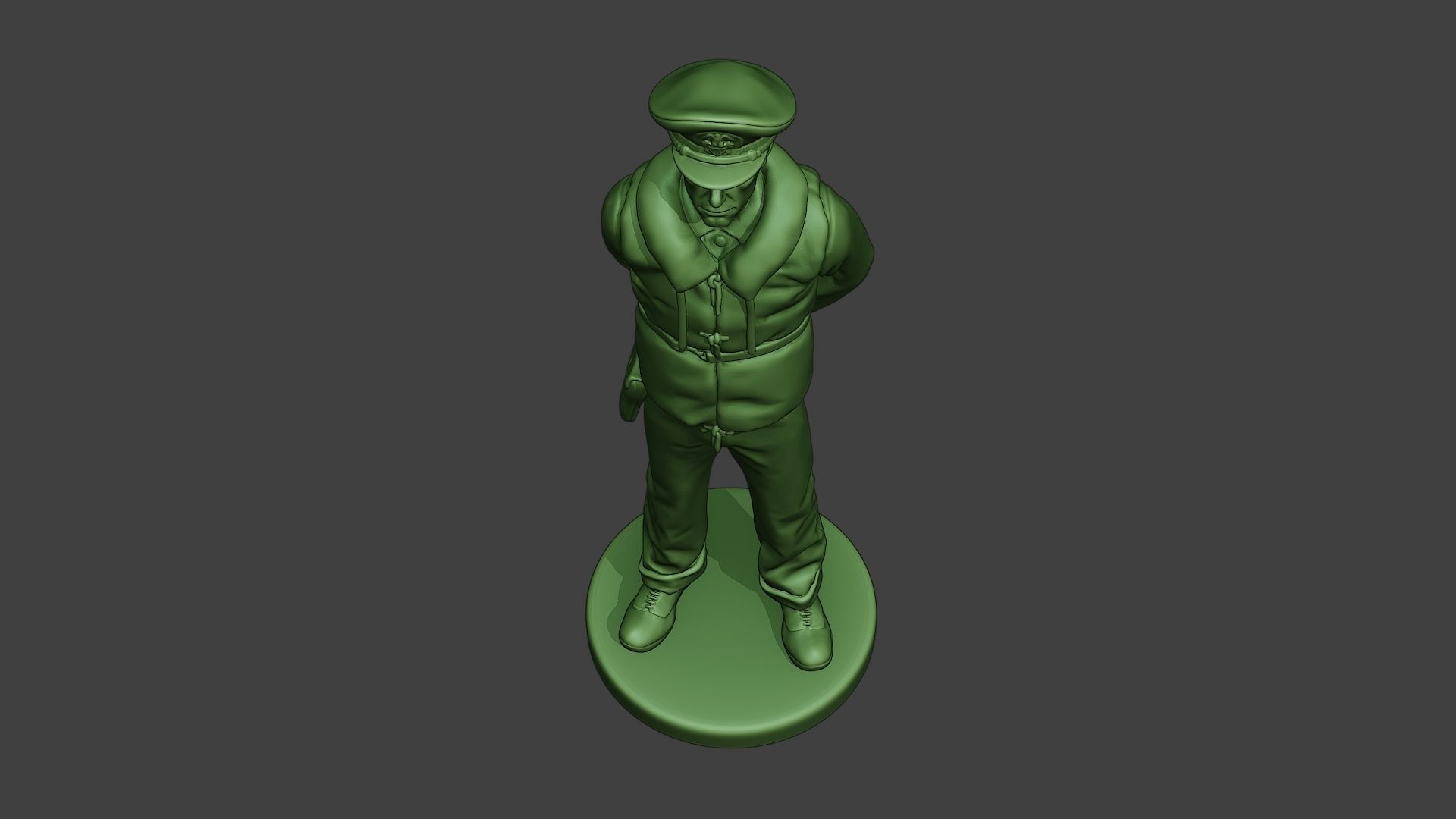 US Navy Officer ww2 USN1 3D print model_14