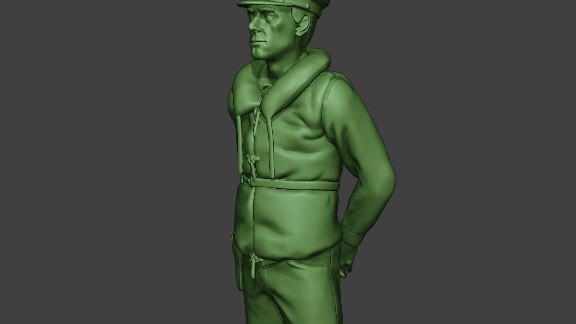 US Navy Officer ww2 USN1 3D print model_18