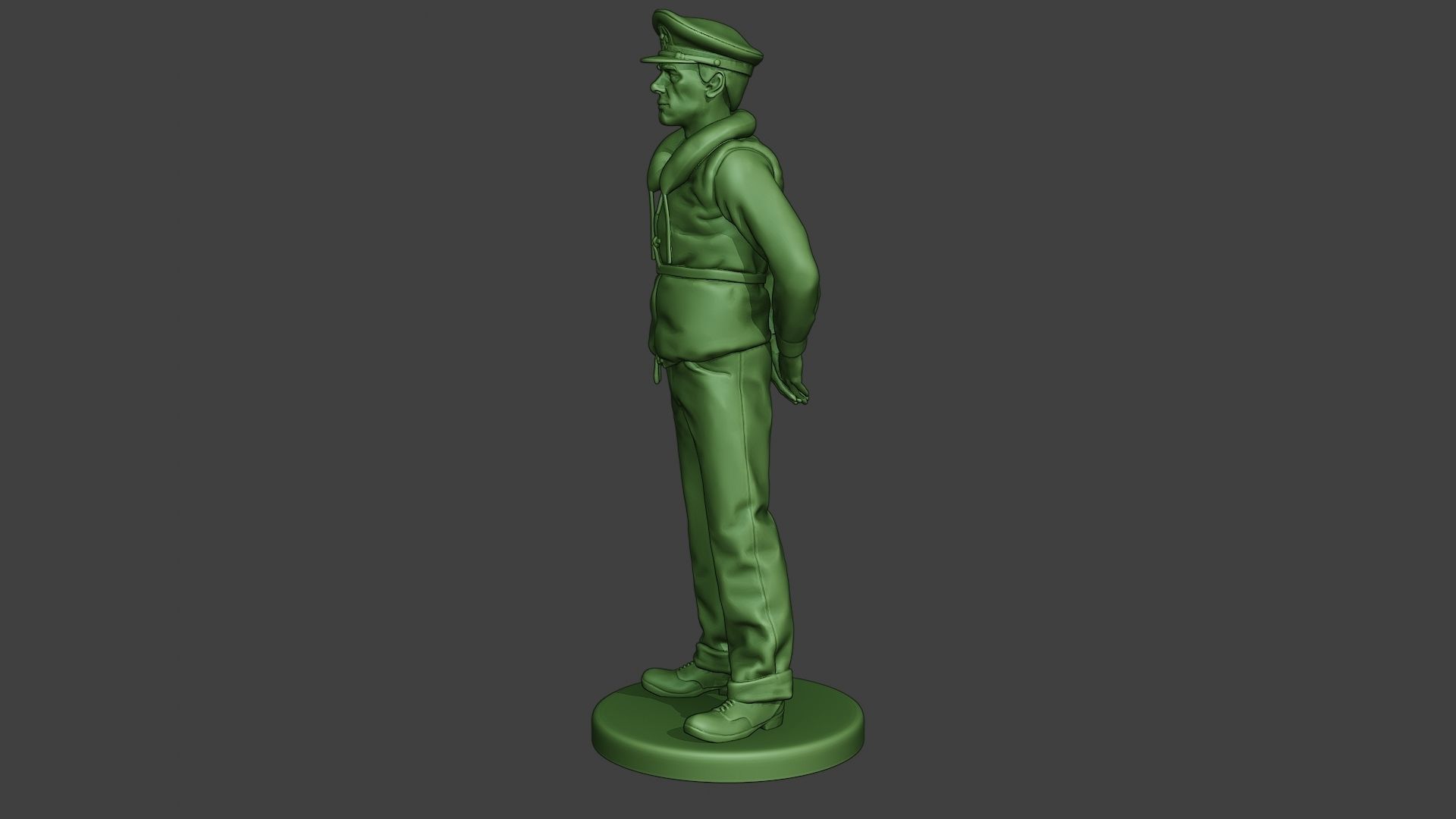 US Navy Officer ww2 USN1 3D print model_3