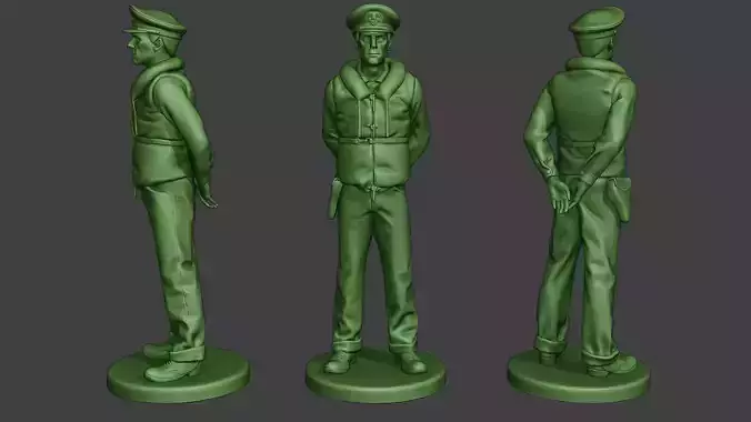 US Navy Officer ww2 USN1 3D print model