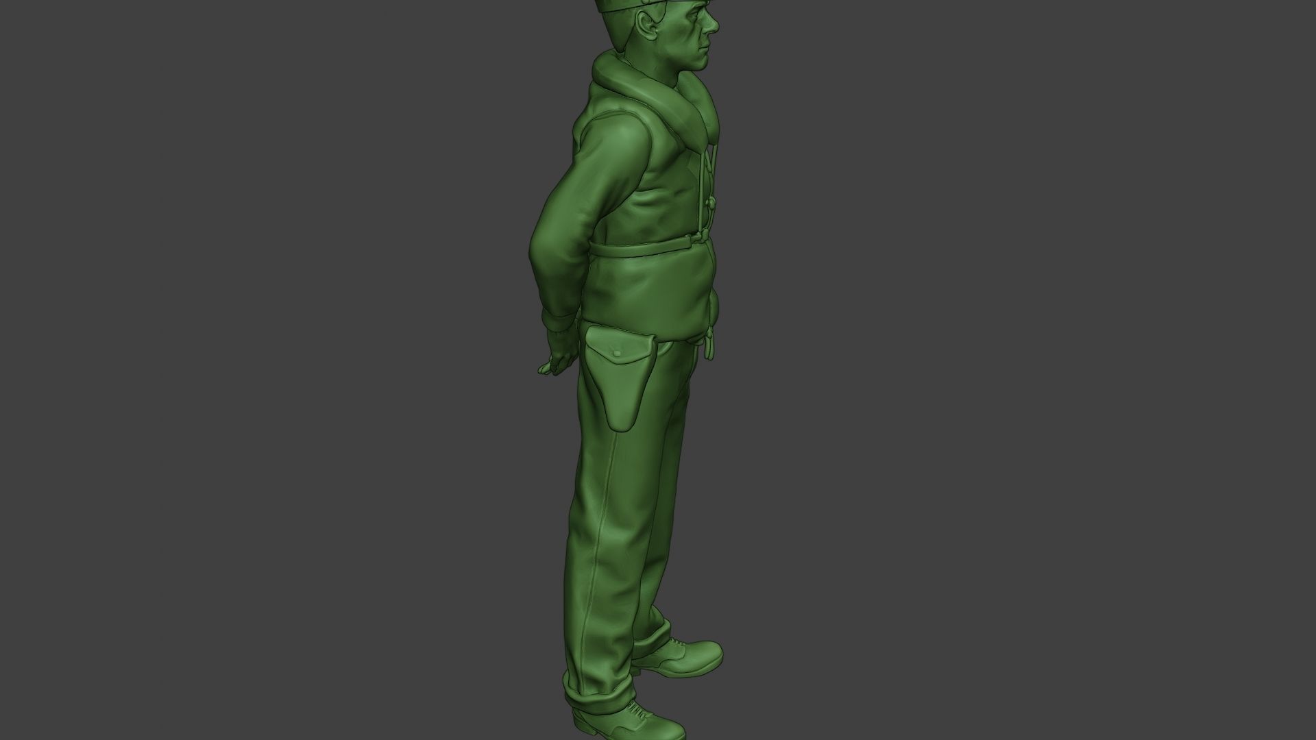 US Navy Officer ww2 USN1 3D print model_30