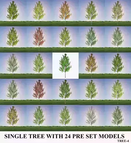 TREE 4- WITH 24 PRESET MATERIALS