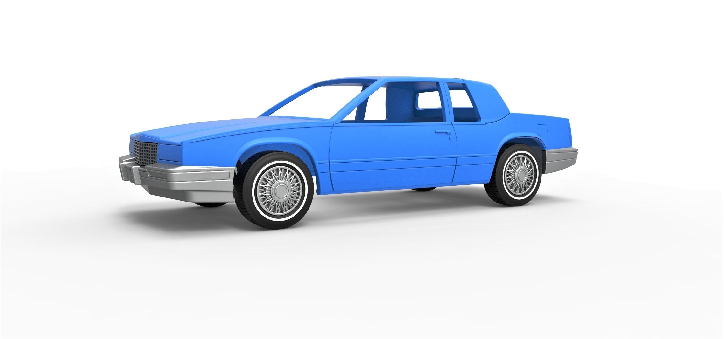 Shell and wheels Cadillac Eldorado Biarritz 1989 1 to 25 3D print model_1
