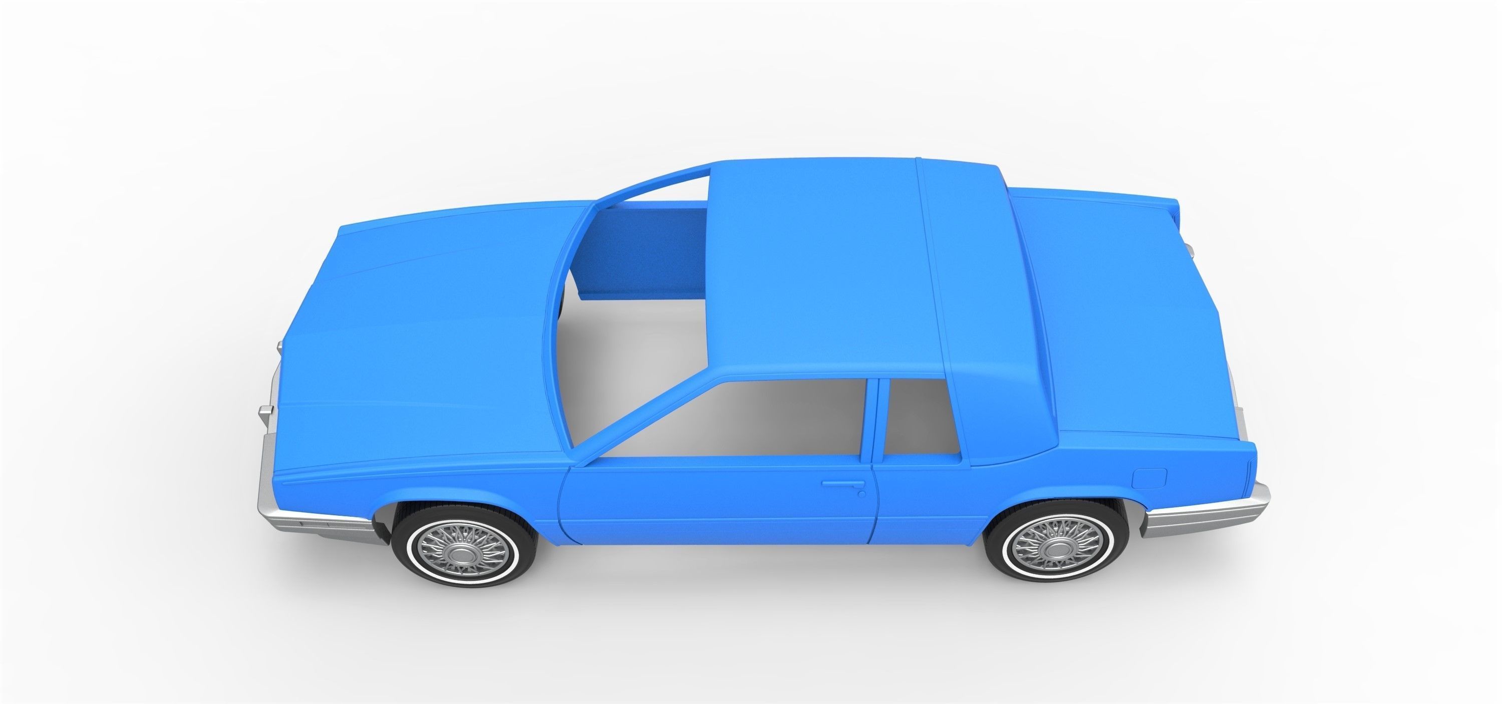 Shell and wheels Cadillac Eldorado Biarritz 1989 1 to 25 3D print model_6