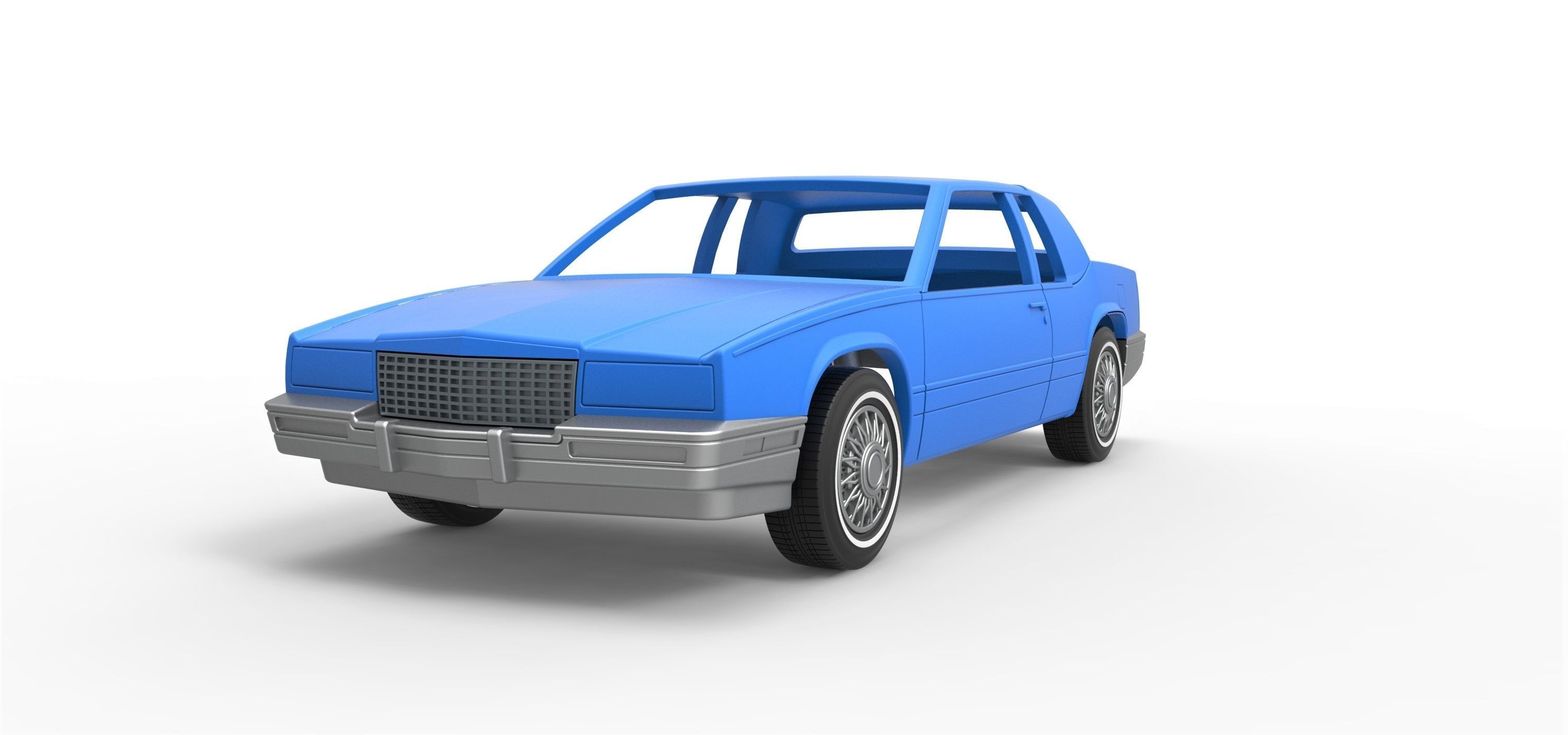 Shell and wheels Cadillac Eldorado Biarritz 1989 1 to 25 3D print model_3