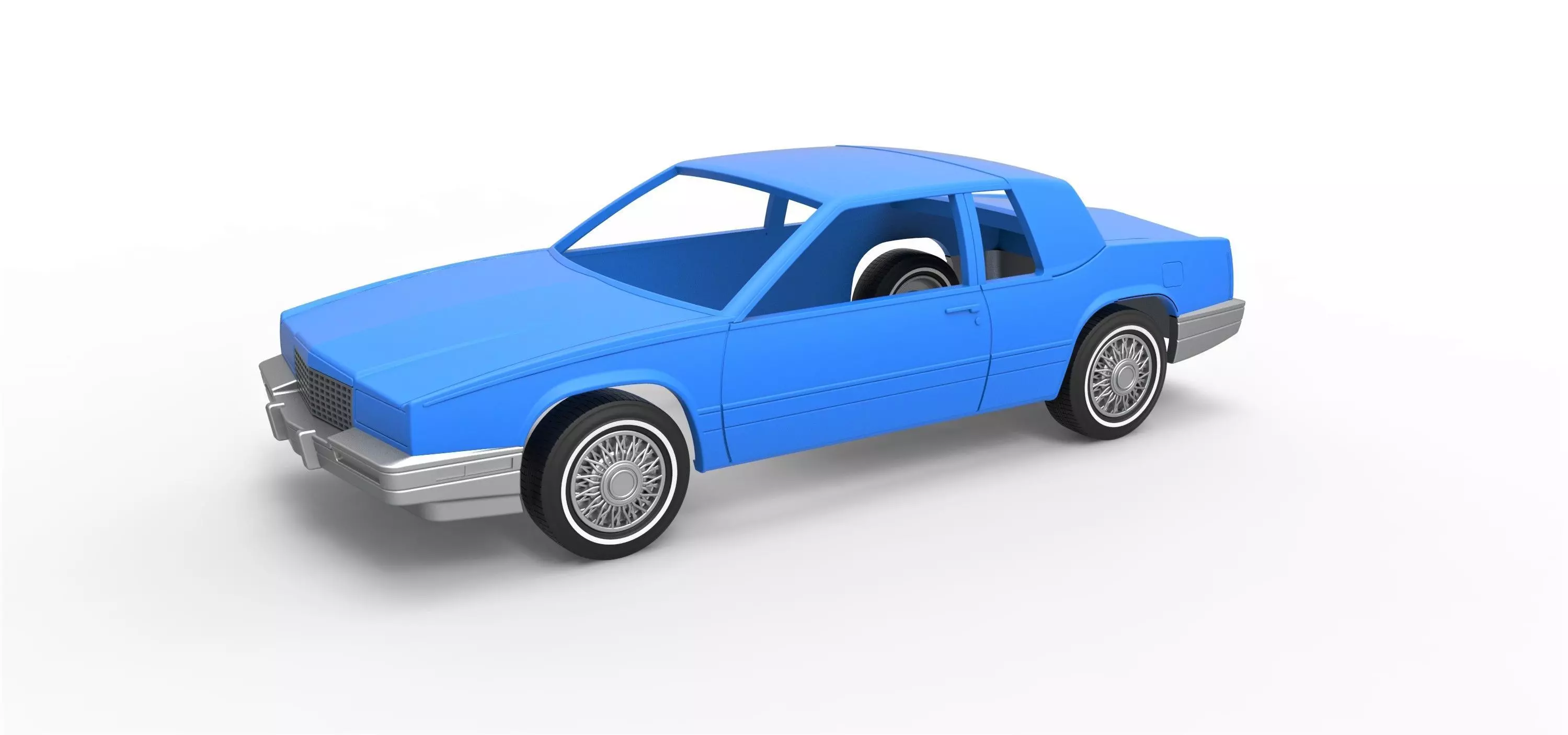 Shell and wheels Cadillac Eldorado Biarritz 1989 1 to 25 3D print model_0