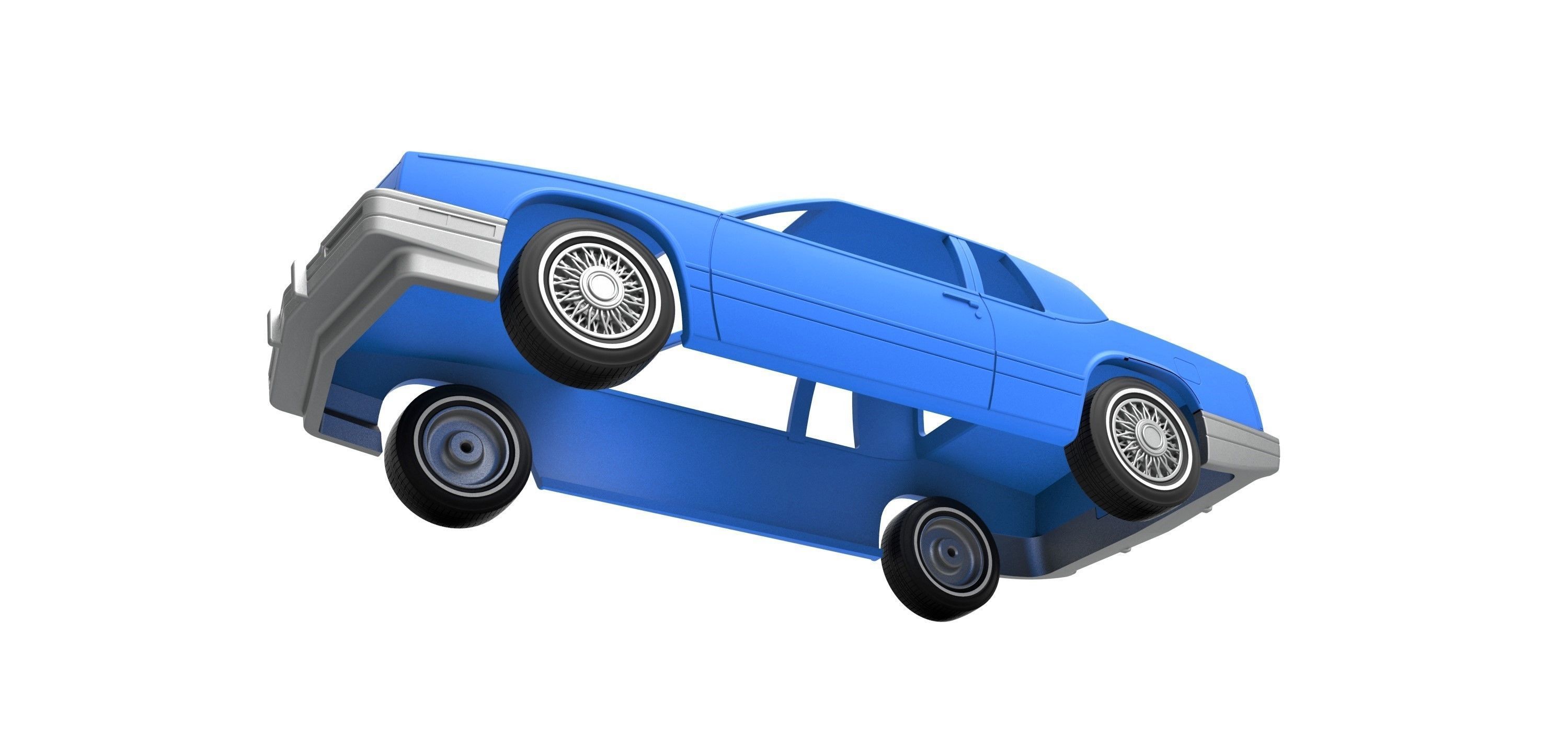 Shell and wheels Cadillac Eldorado Biarritz 1989 1 to 25 3D print model_2