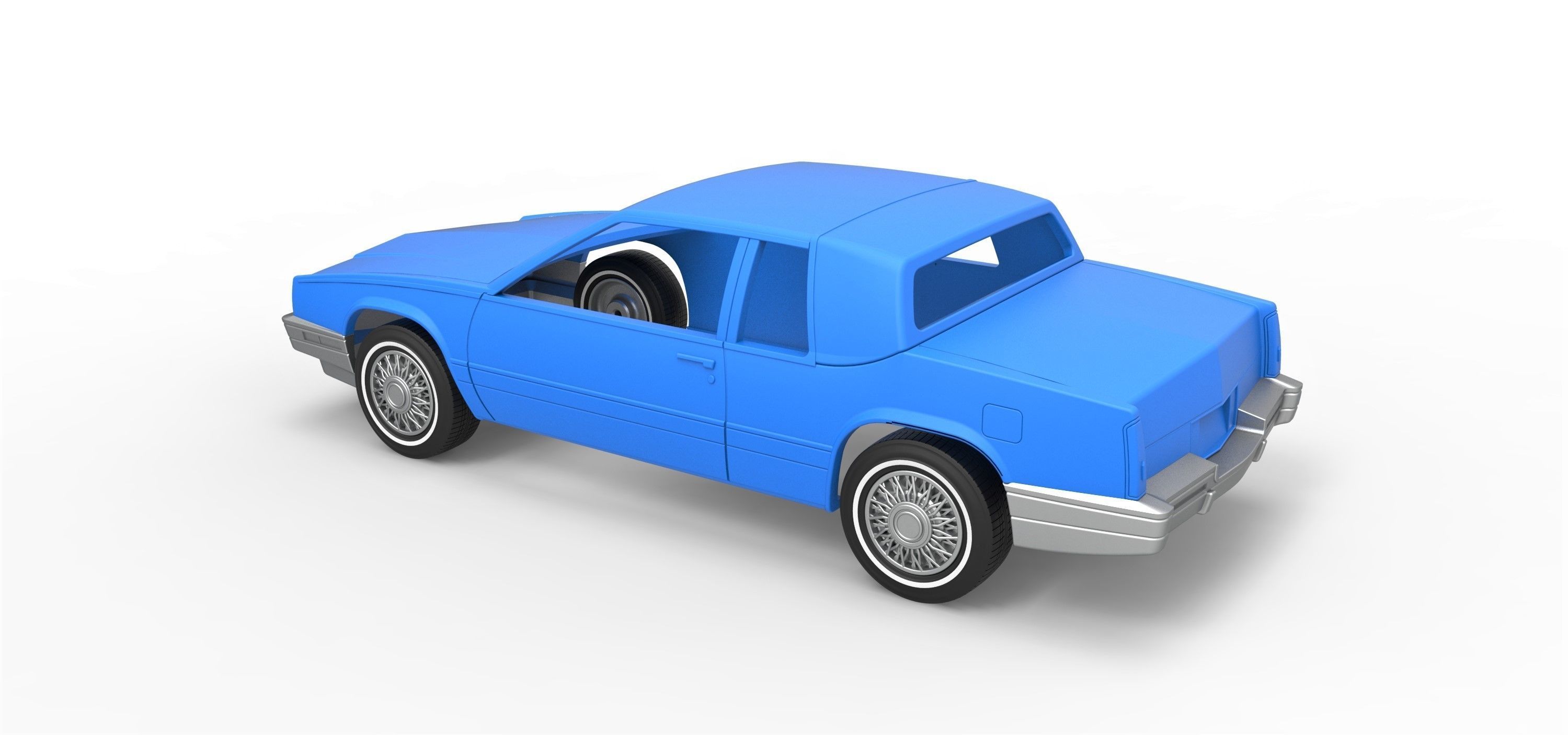 Shell and wheels Cadillac Eldorado Biarritz 1989 1 to 25 3D print model_8