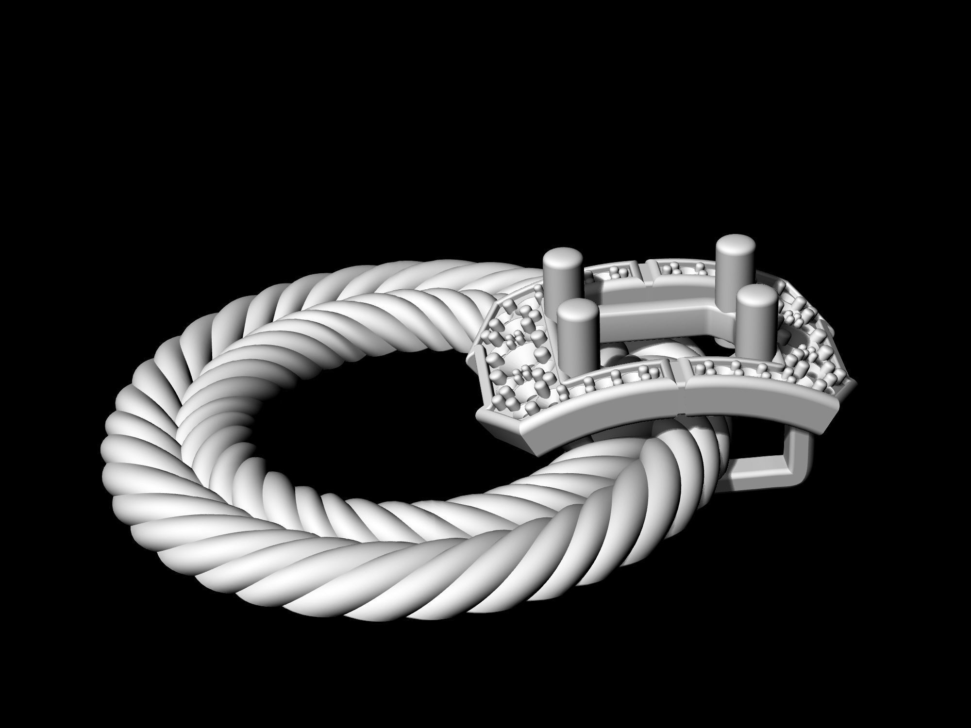 Brilliant Braid pendant 3D print model_10