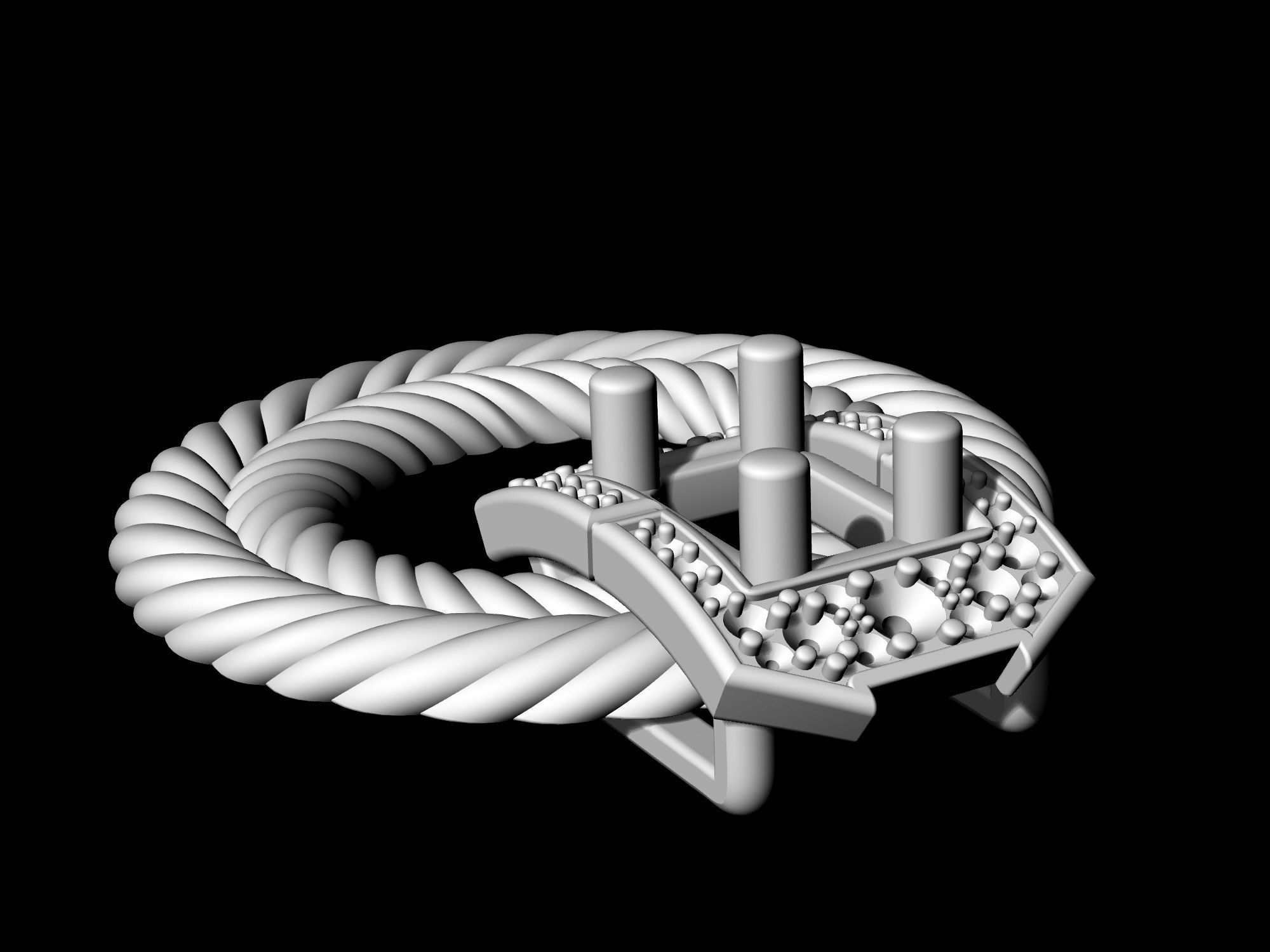 Brilliant Braid pendant 3D print model_11