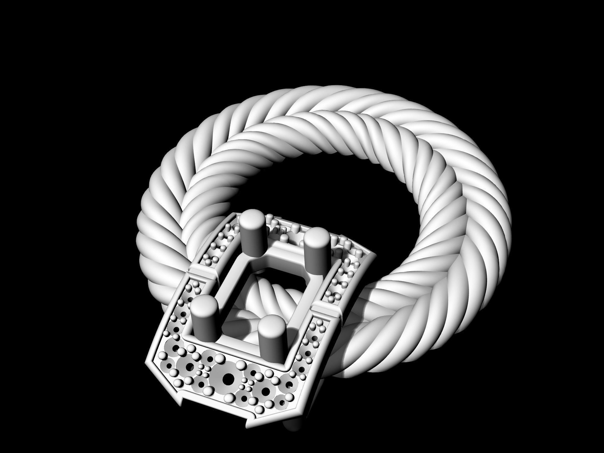 Brilliant Braid pendant 3D print model_13