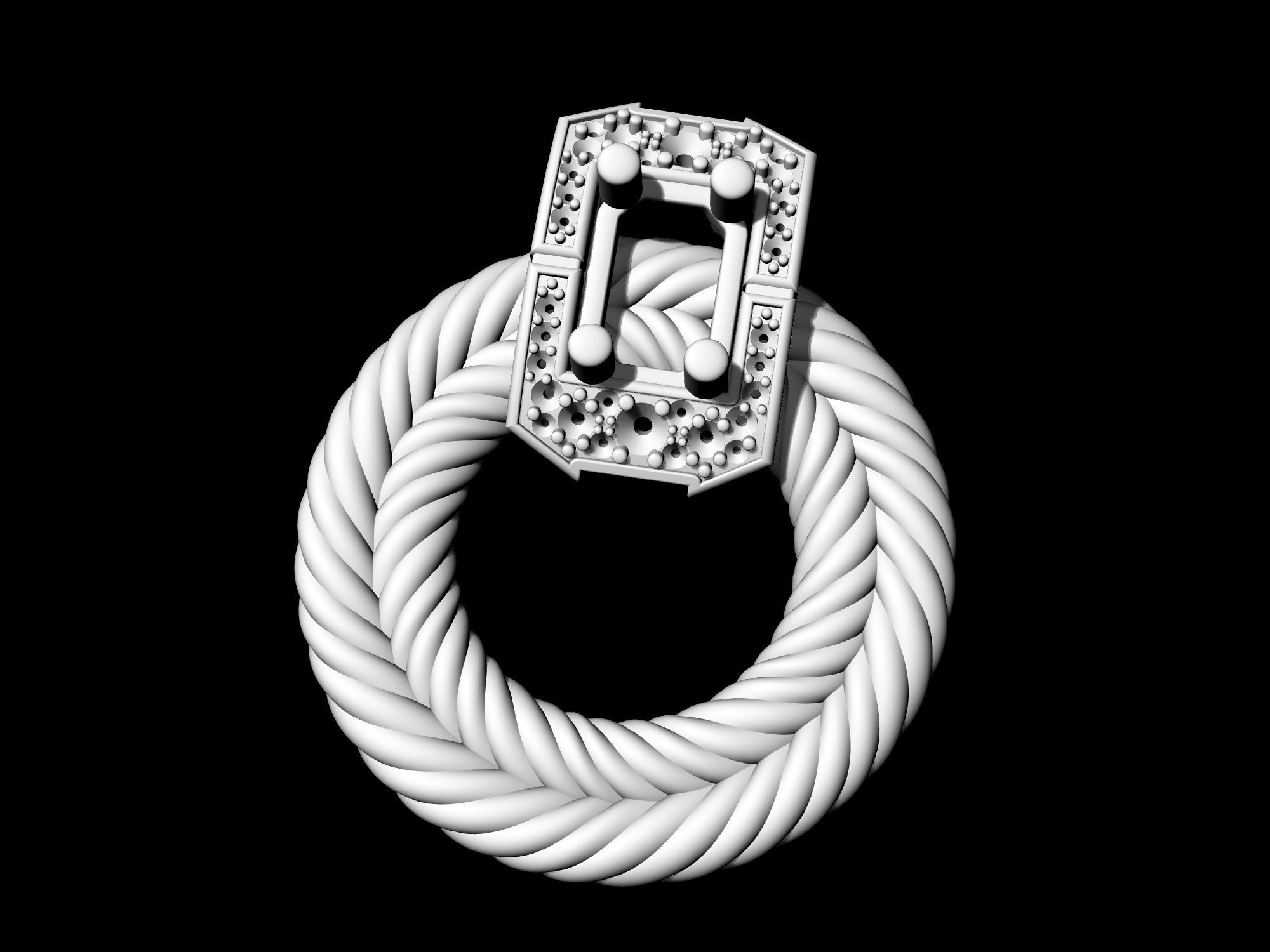 Brilliant Braid pendant 3D print model_8