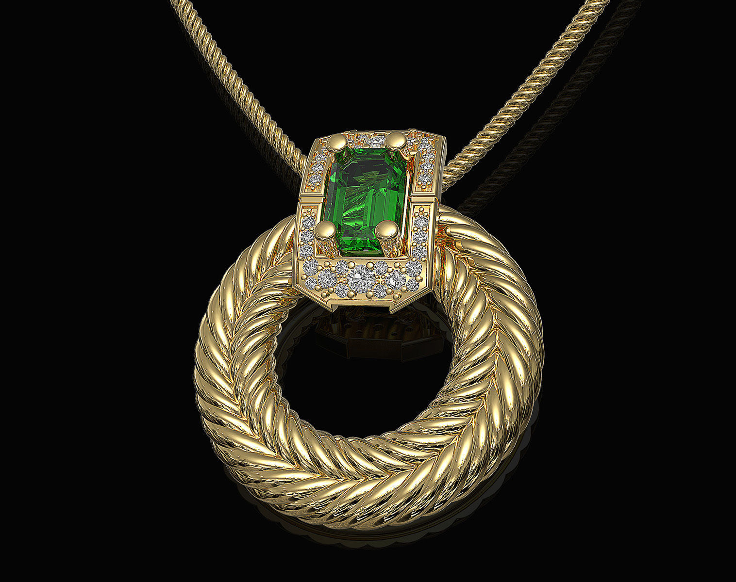 Brilliant Braid pendant 3D print model_4