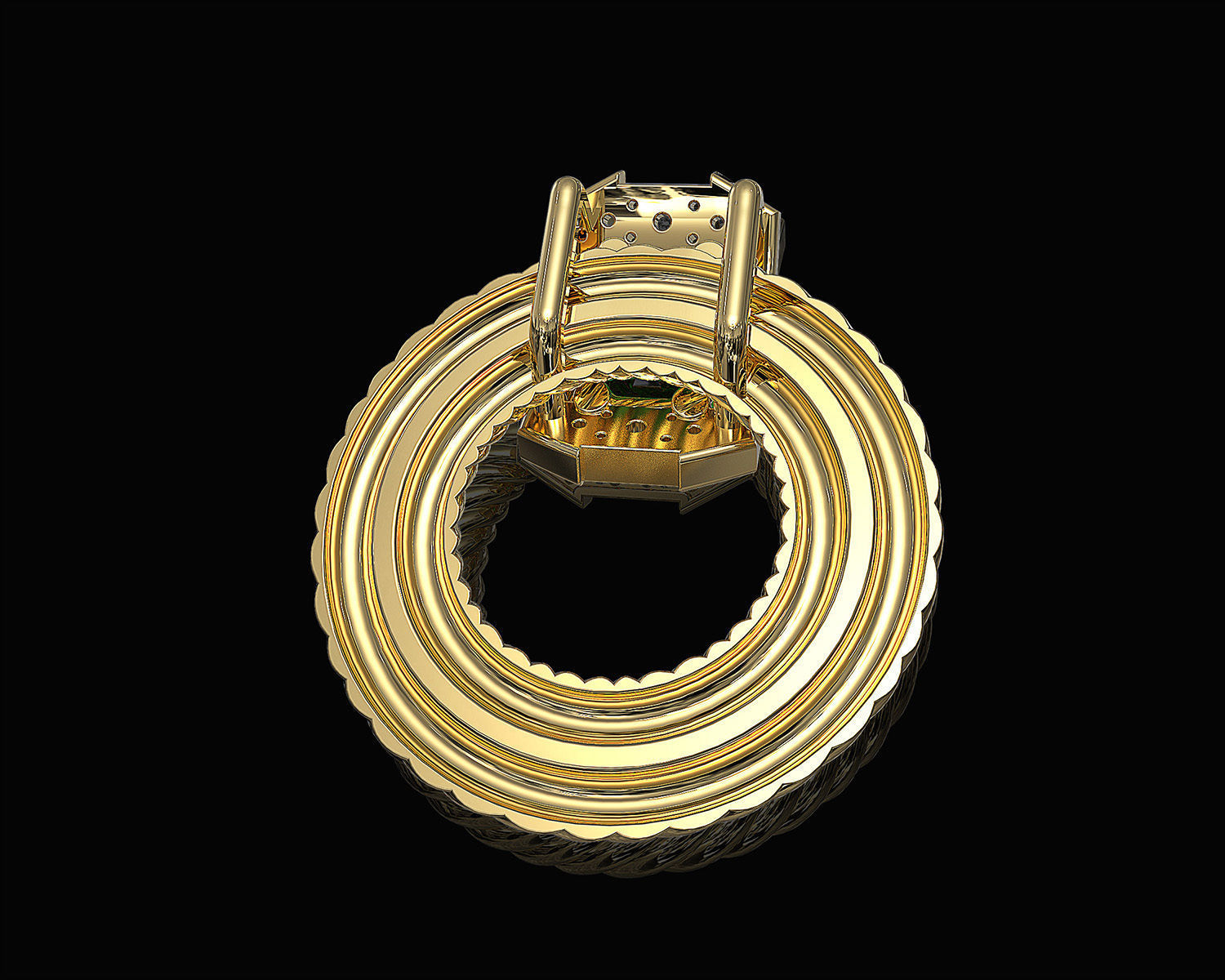 Brilliant Braid pendant 3D print model_5