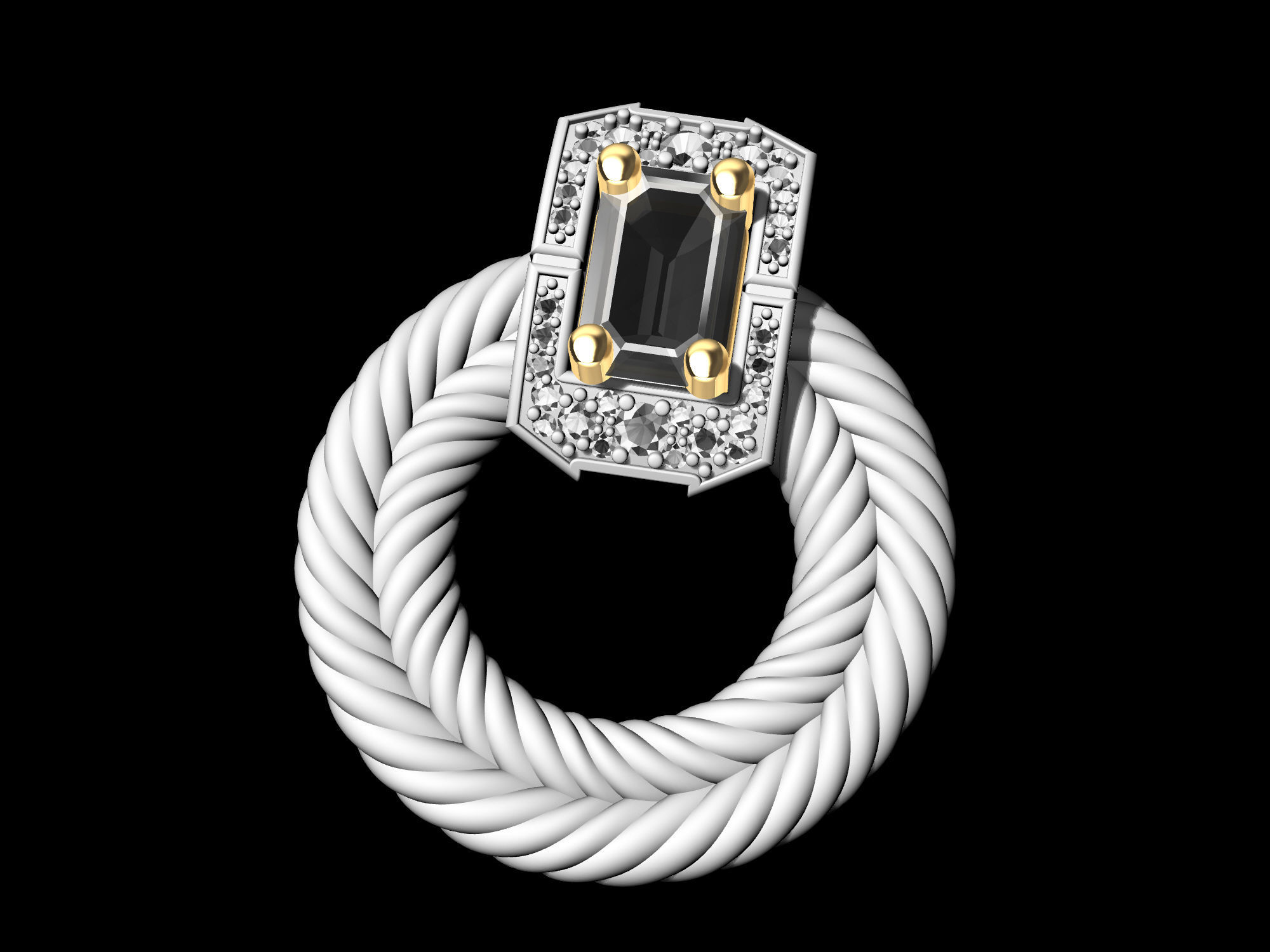 Brilliant Braid pendant 3D print model_7