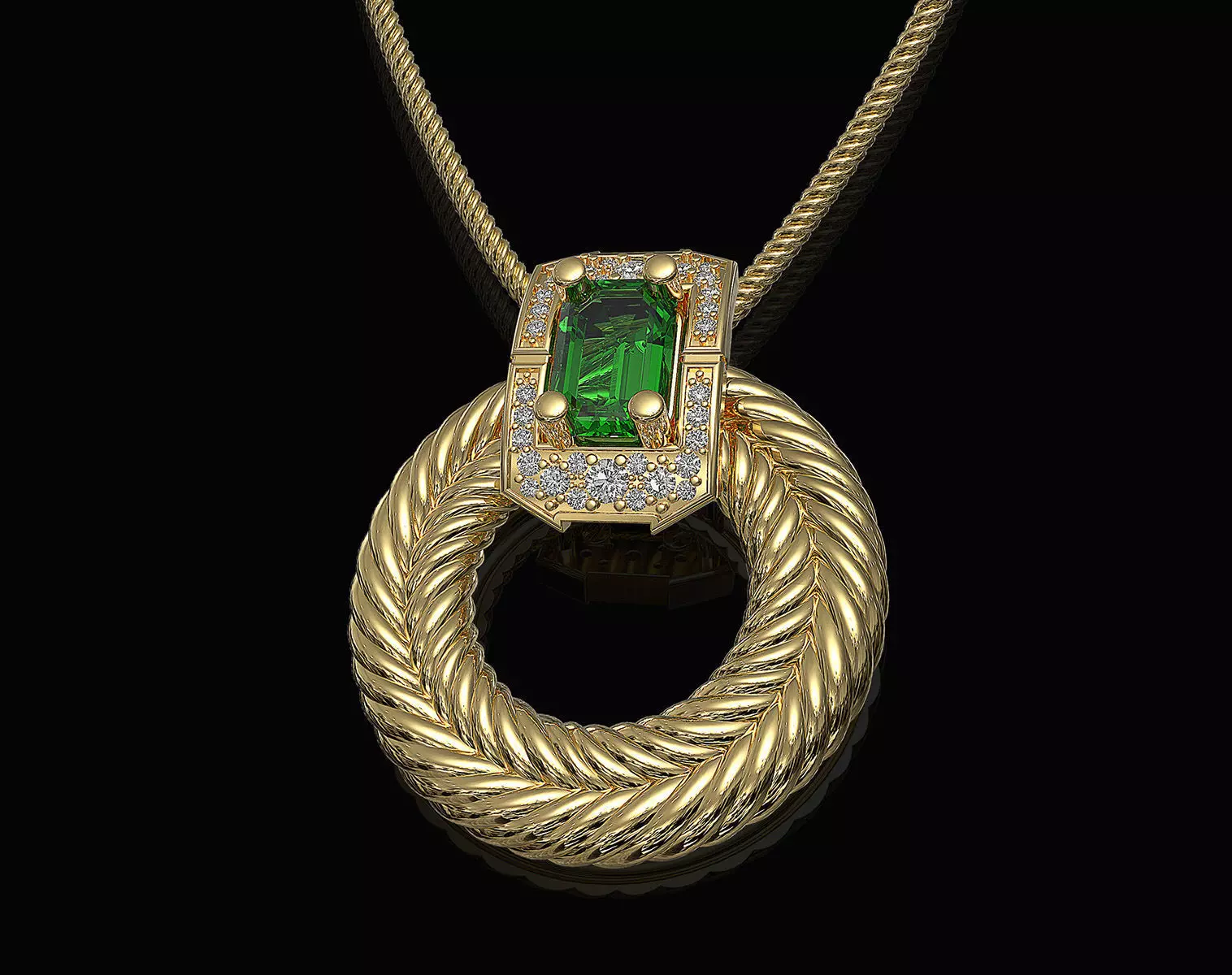 Brilliant Braid pendant 3D print model_0