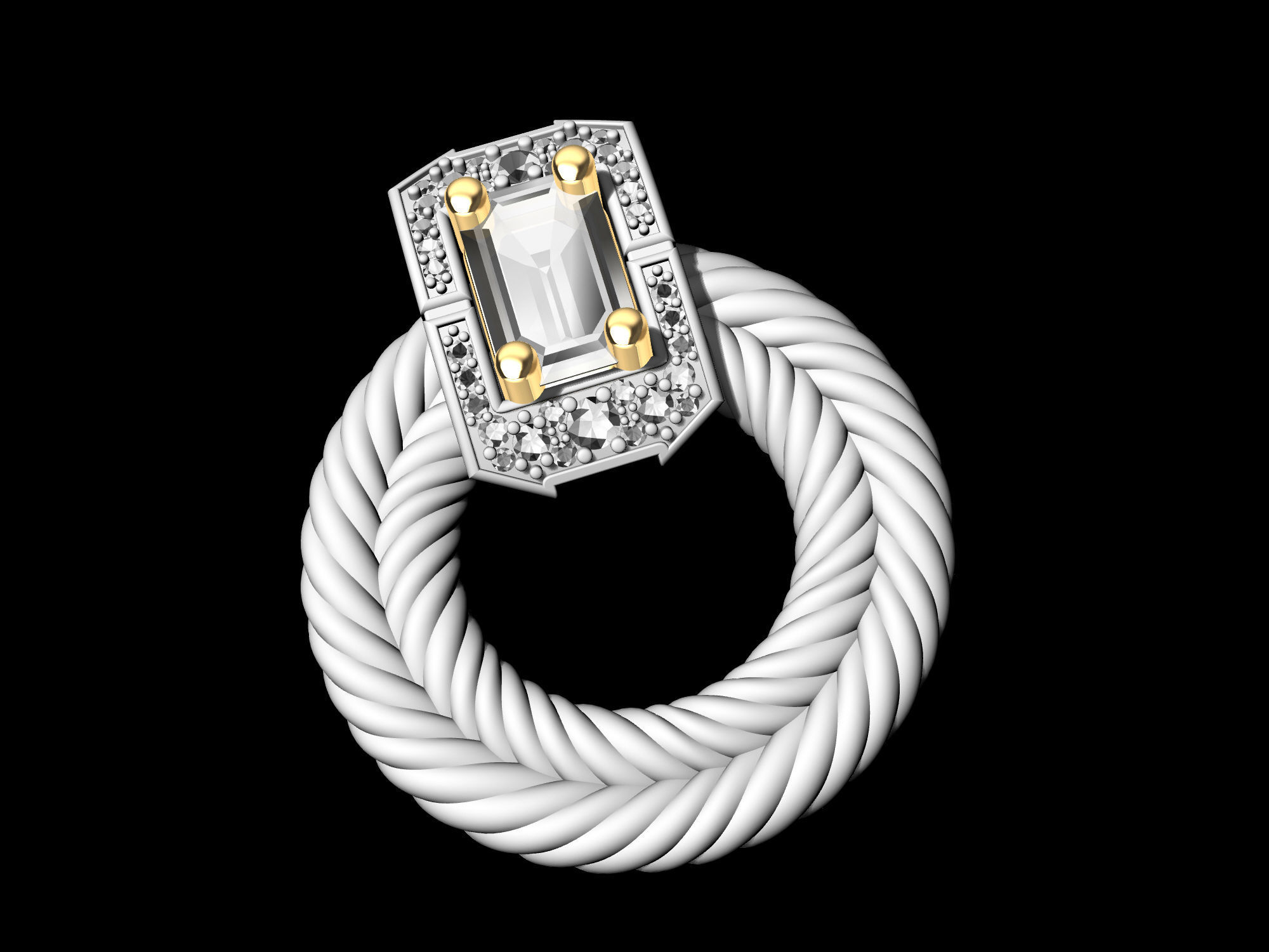 Brilliant Braid pendant 3D print model_6