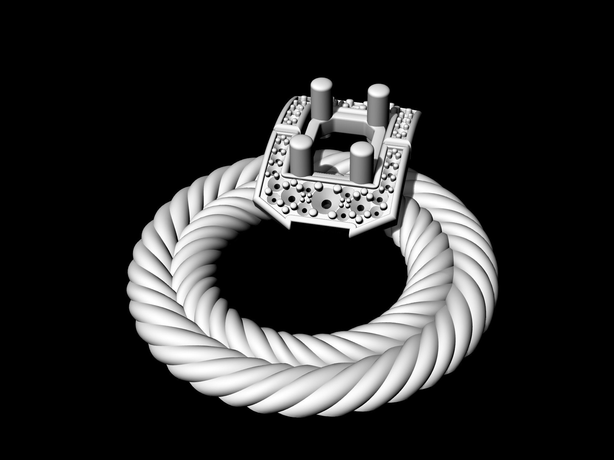 Brilliant Braid pendant 3D print model_9