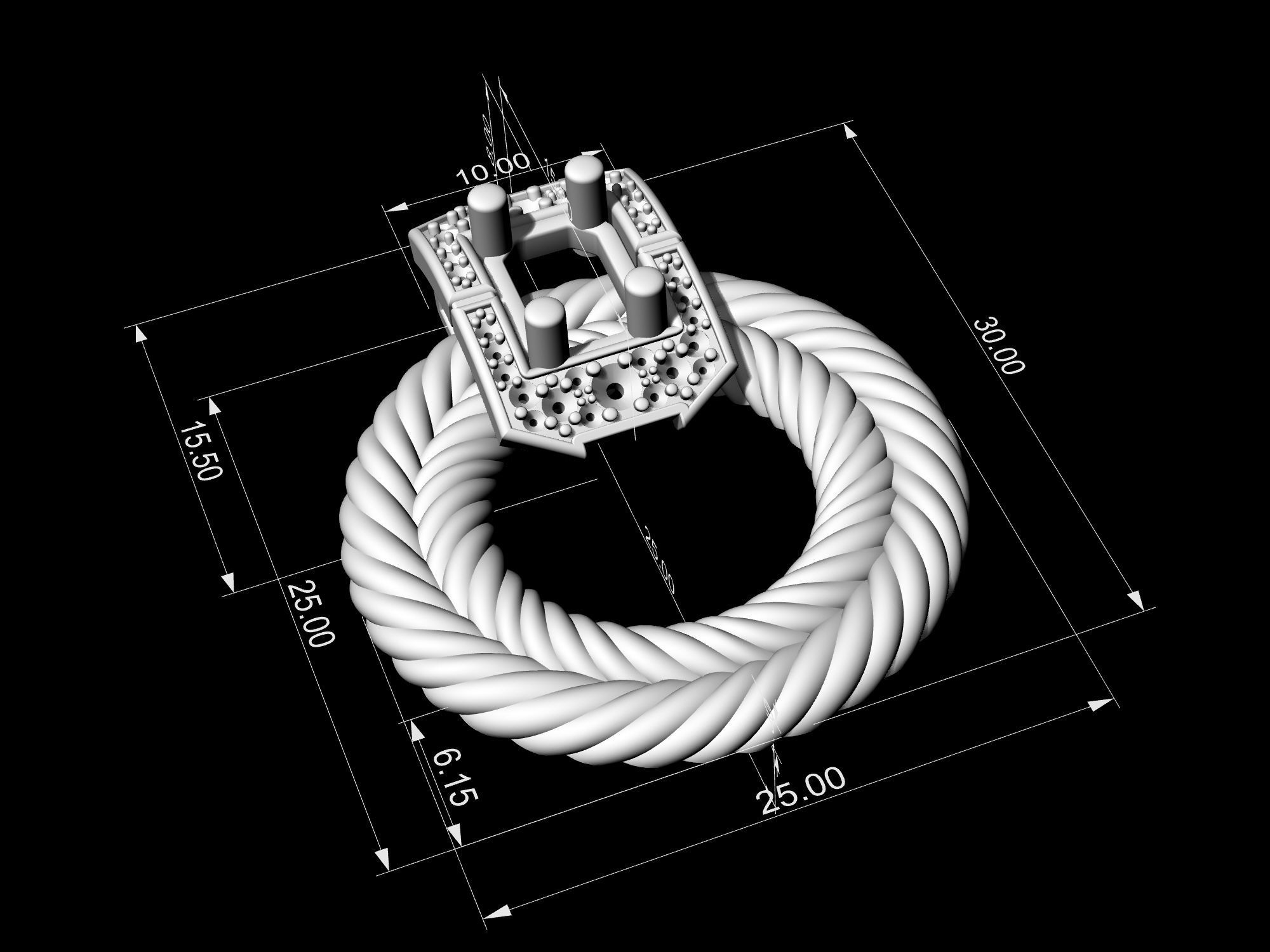 Brilliant Braid pendant 3D print model_16