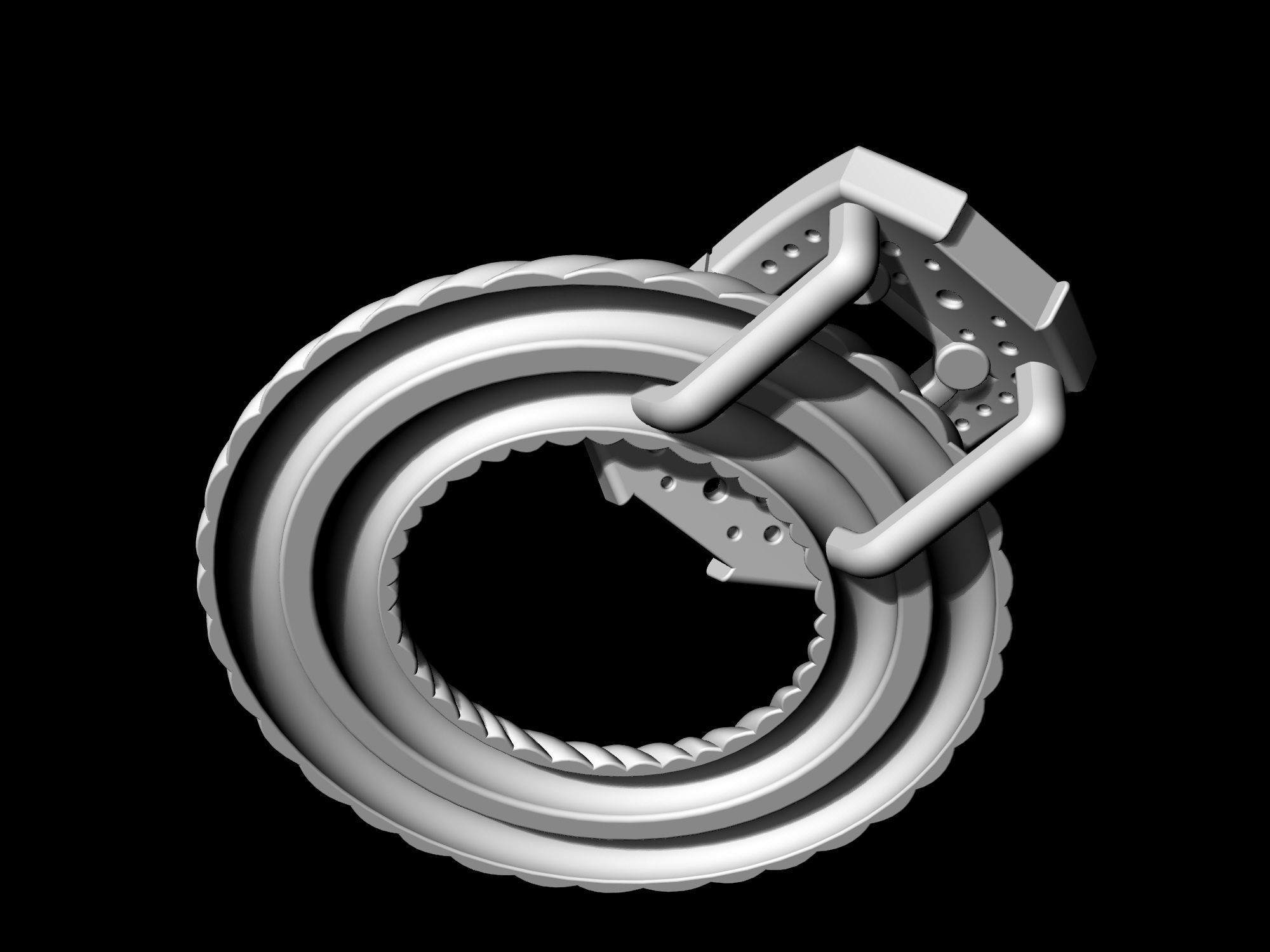 Brilliant Braid pendant 3D print model_12