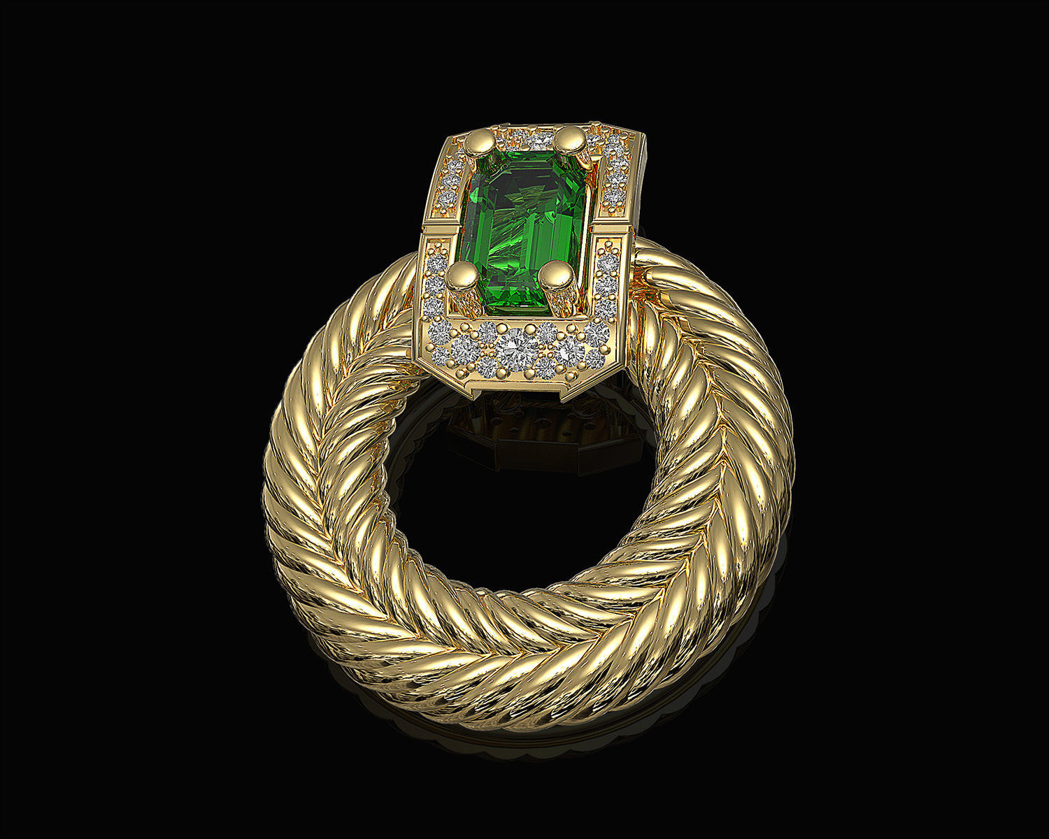 Brilliant Braid pendant 3D print model_1