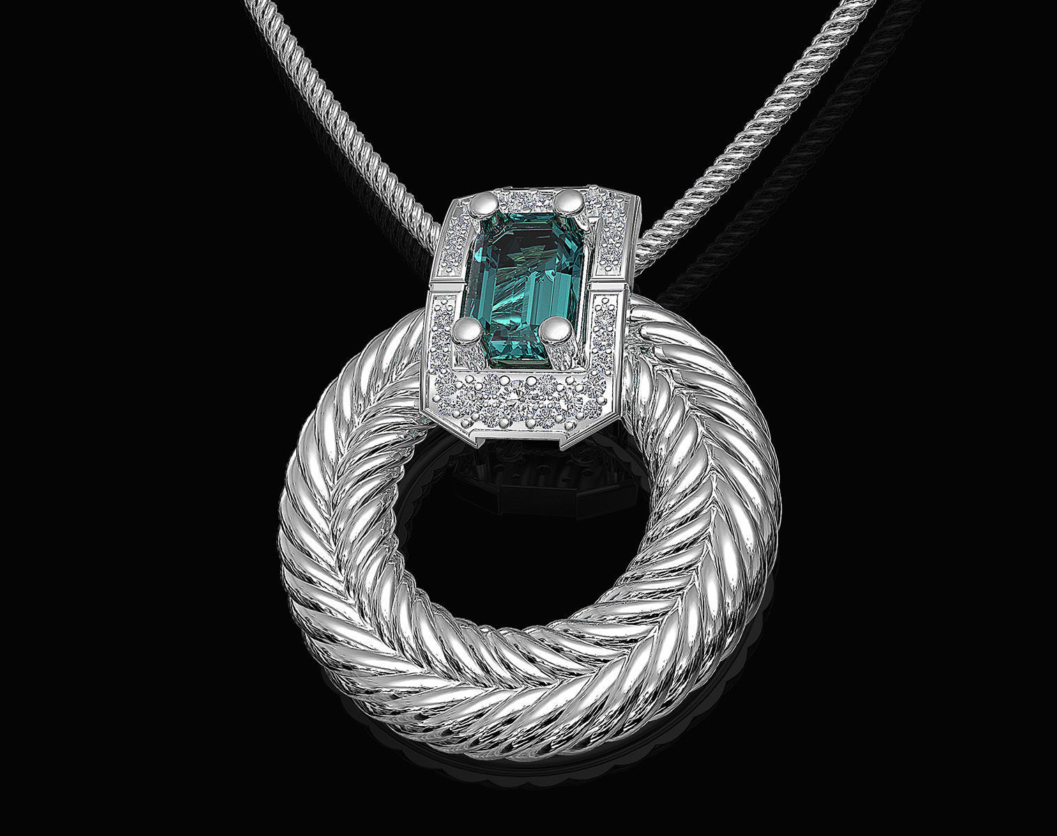 Brilliant Braid pendant 3D print model_2