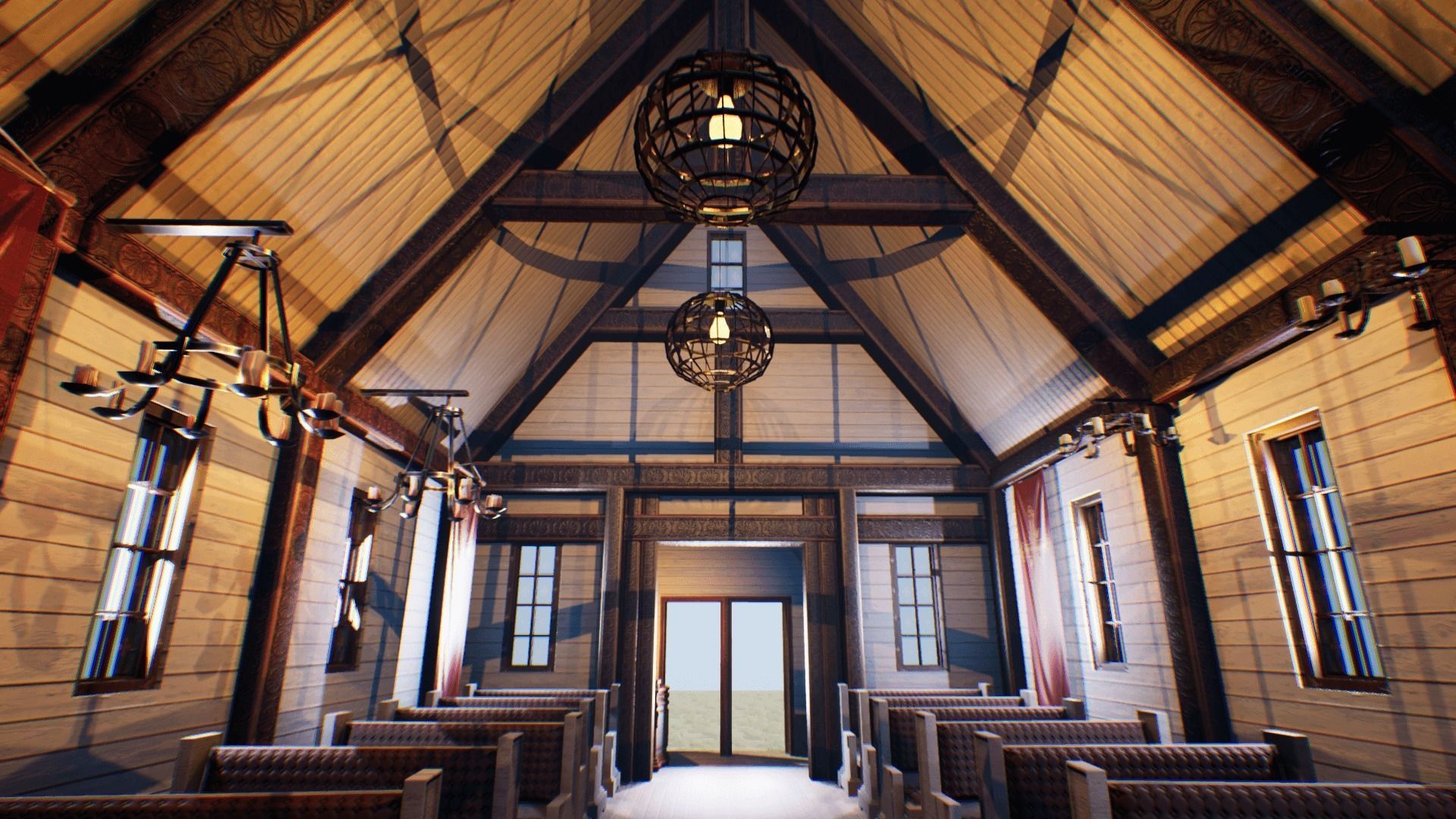 Church 4 Unreal Engine updated Low-poly 3D model_17