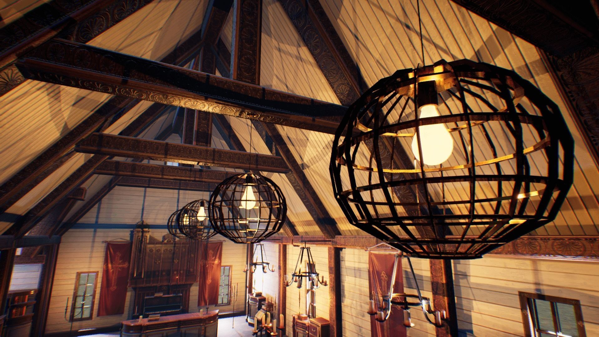 Church 4 Unreal Engine updated Low-poly 3D model_19