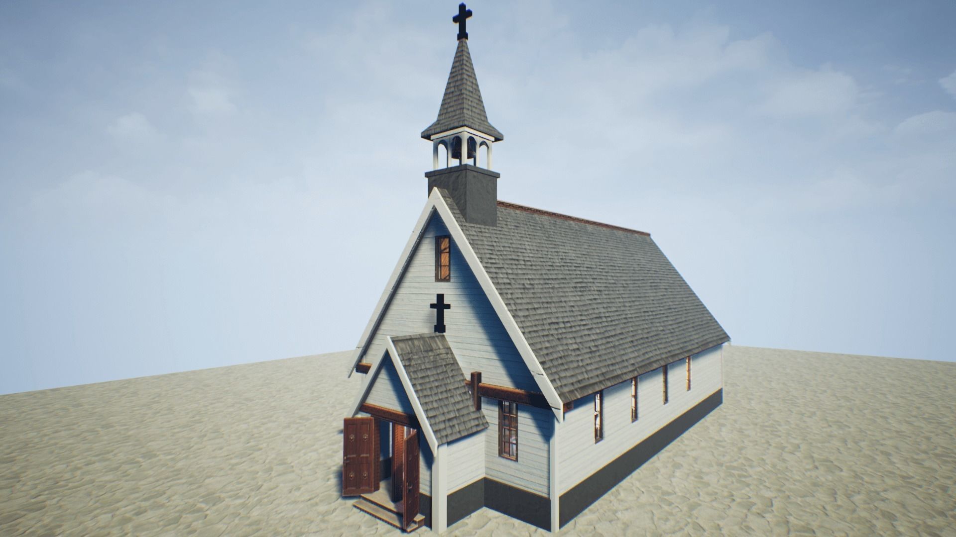 Church 4 Unreal Engine updated Low-poly 3D model_2