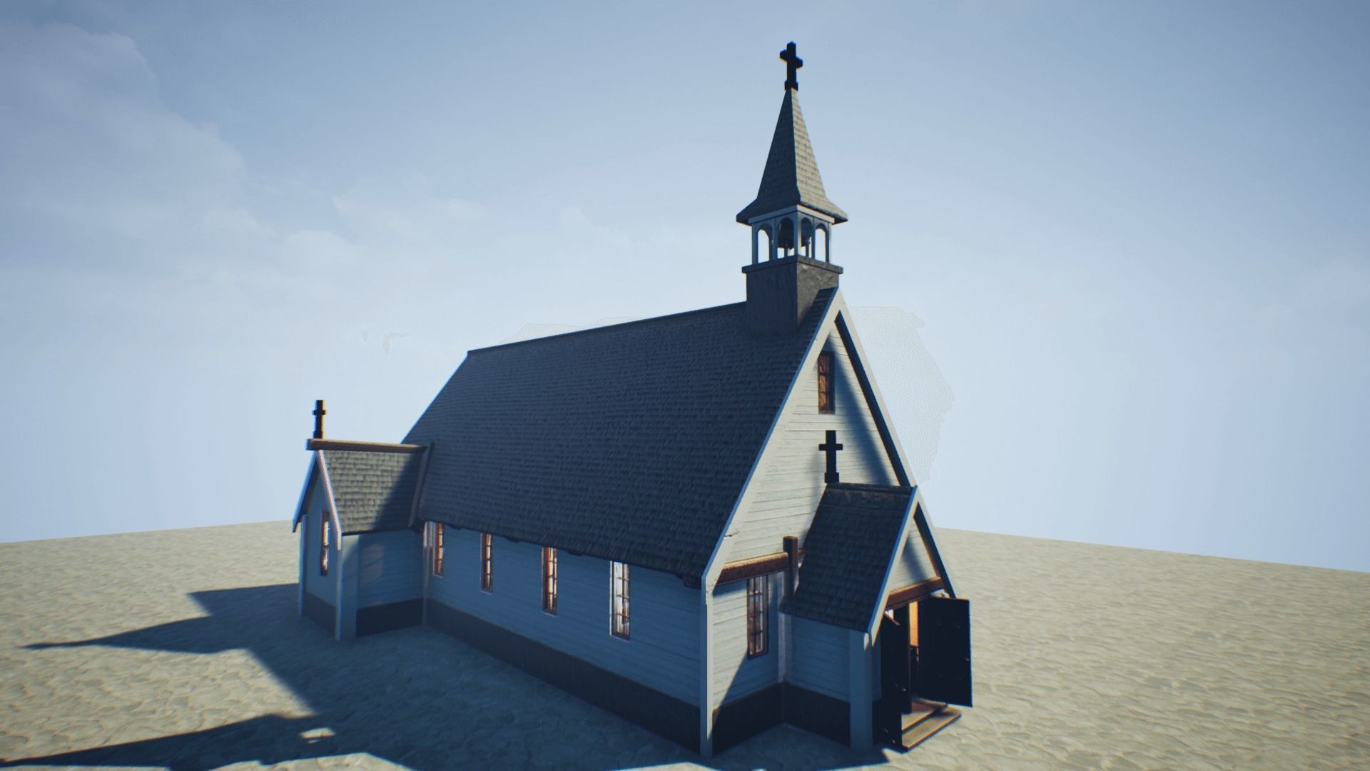 Church 4 Unreal Engine updated Low-poly 3D model_3