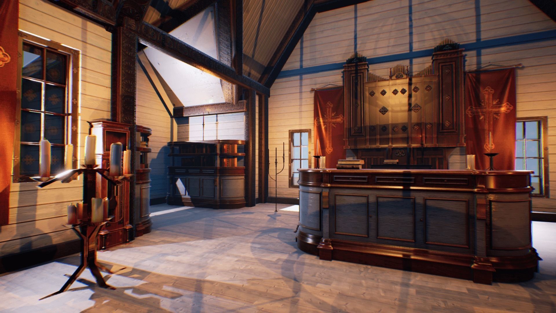 Church 4 Unreal Engine updated Low-poly 3D model_10