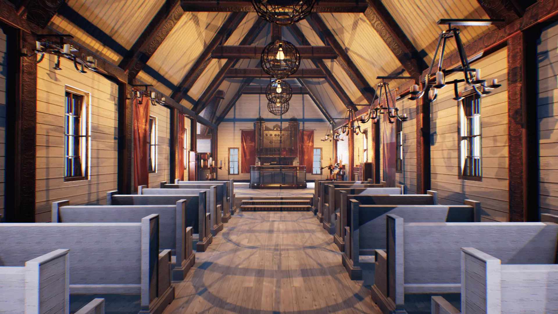 Church 4 Unreal Engine updated Low-poly 3D model_0