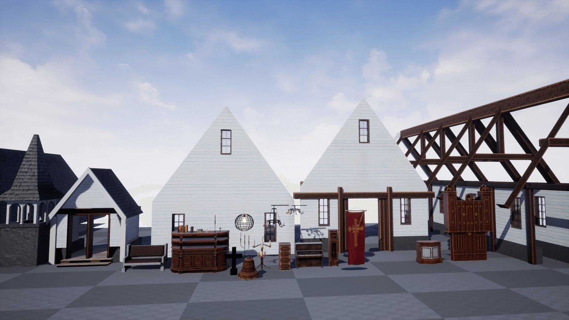 Church 4 Unreal Engine updated Low-poly 3D model_20