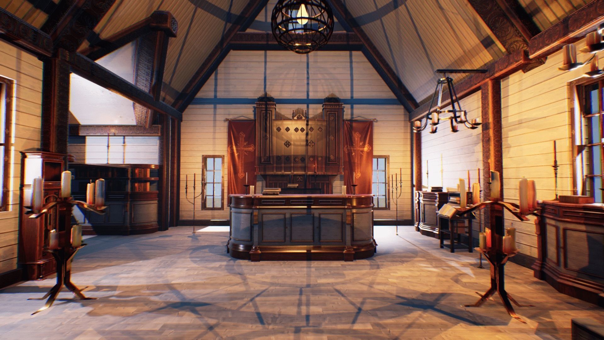 Church 4 Unreal Engine updated Low-poly 3D model_8