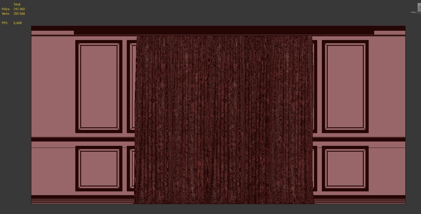 Curtain Set 305 3D model_4