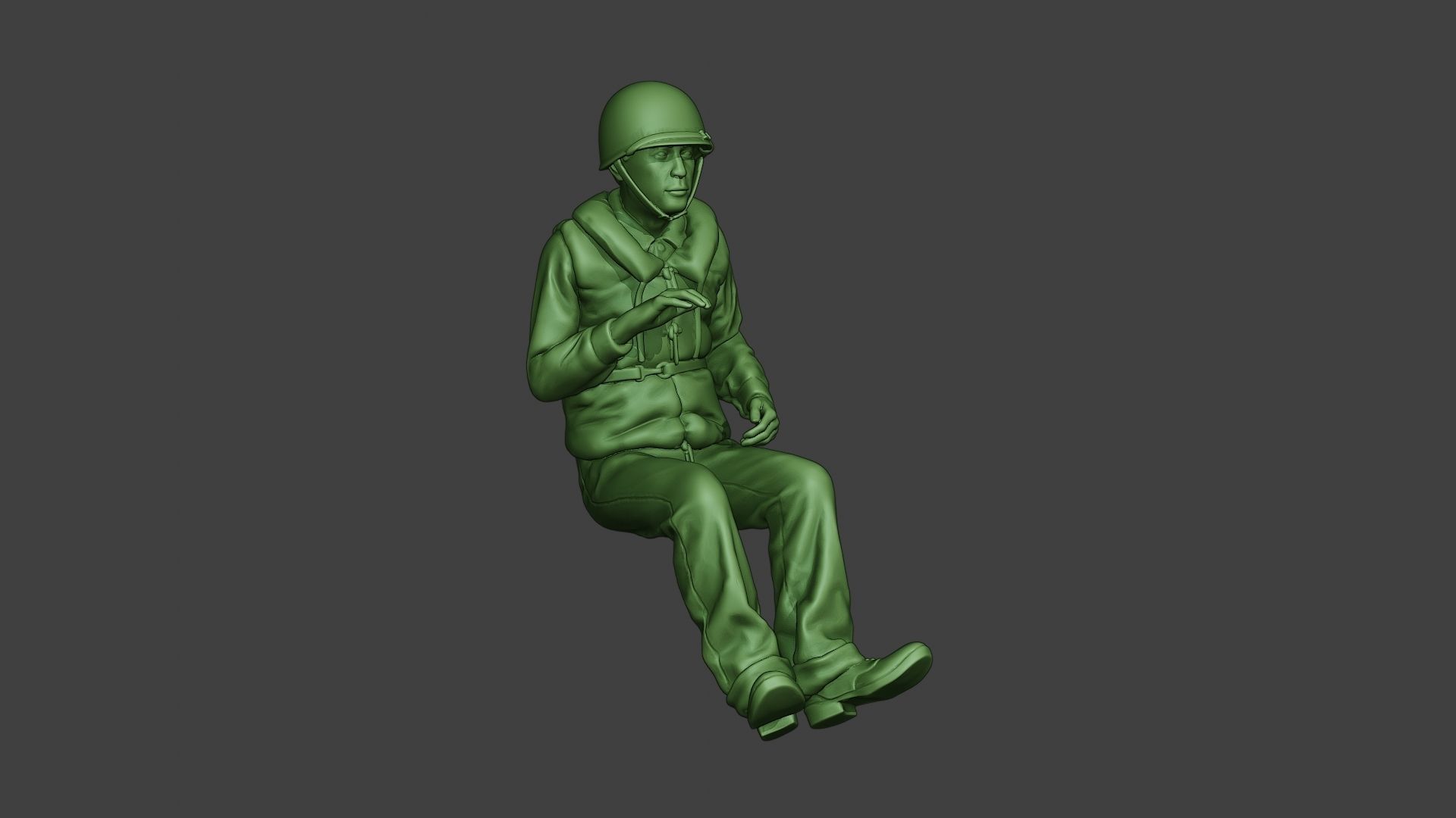 US Navy Sailor ww2 Sit USN1 3D print model_10