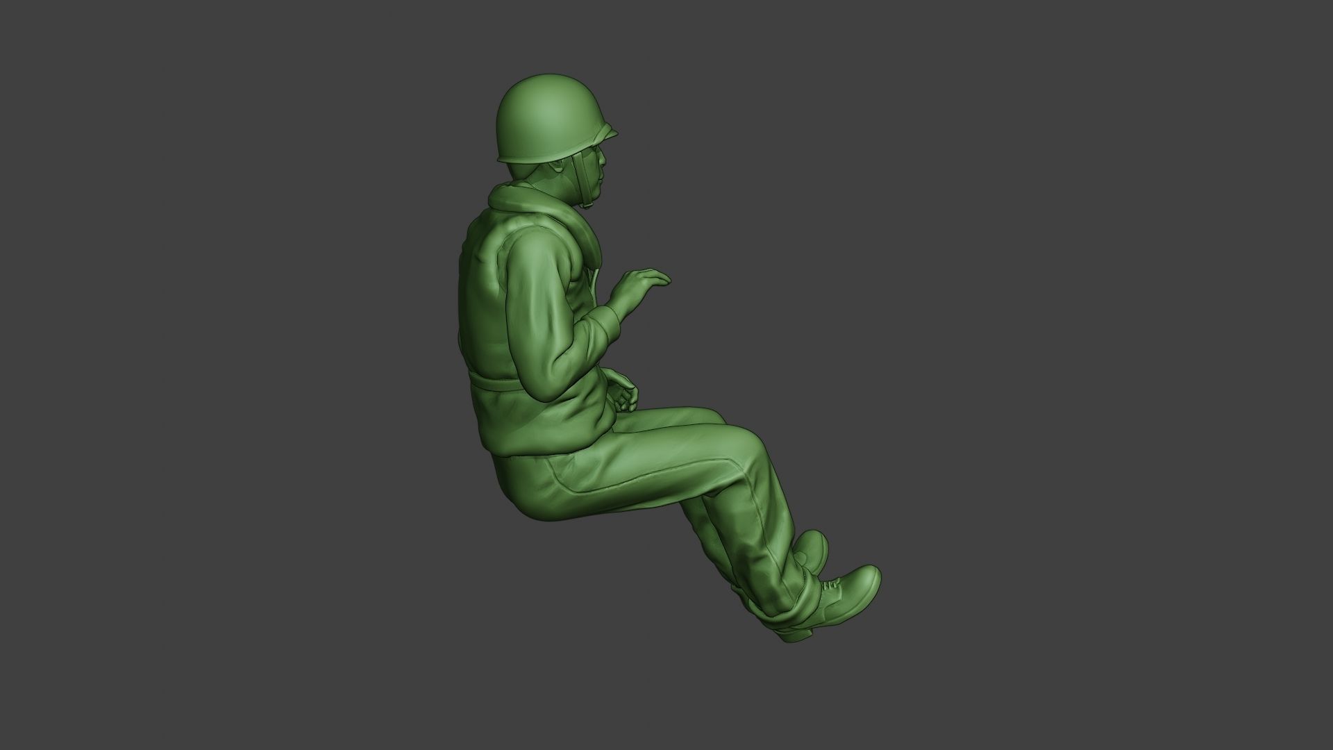 US Navy Sailor ww2 Sit USN1 3D print model_8