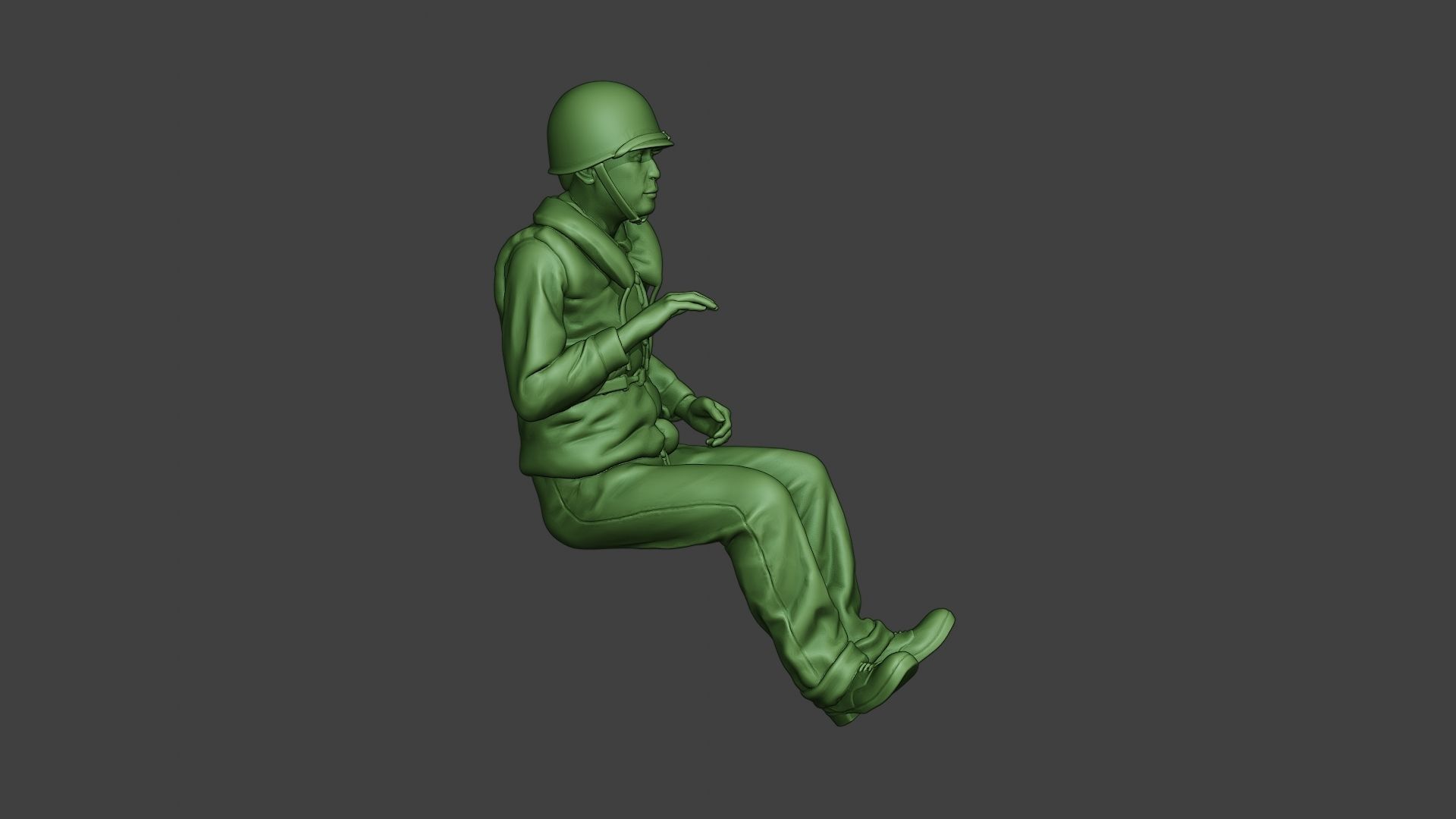 US Navy Sailor ww2 Sit USN1 3D print model_9