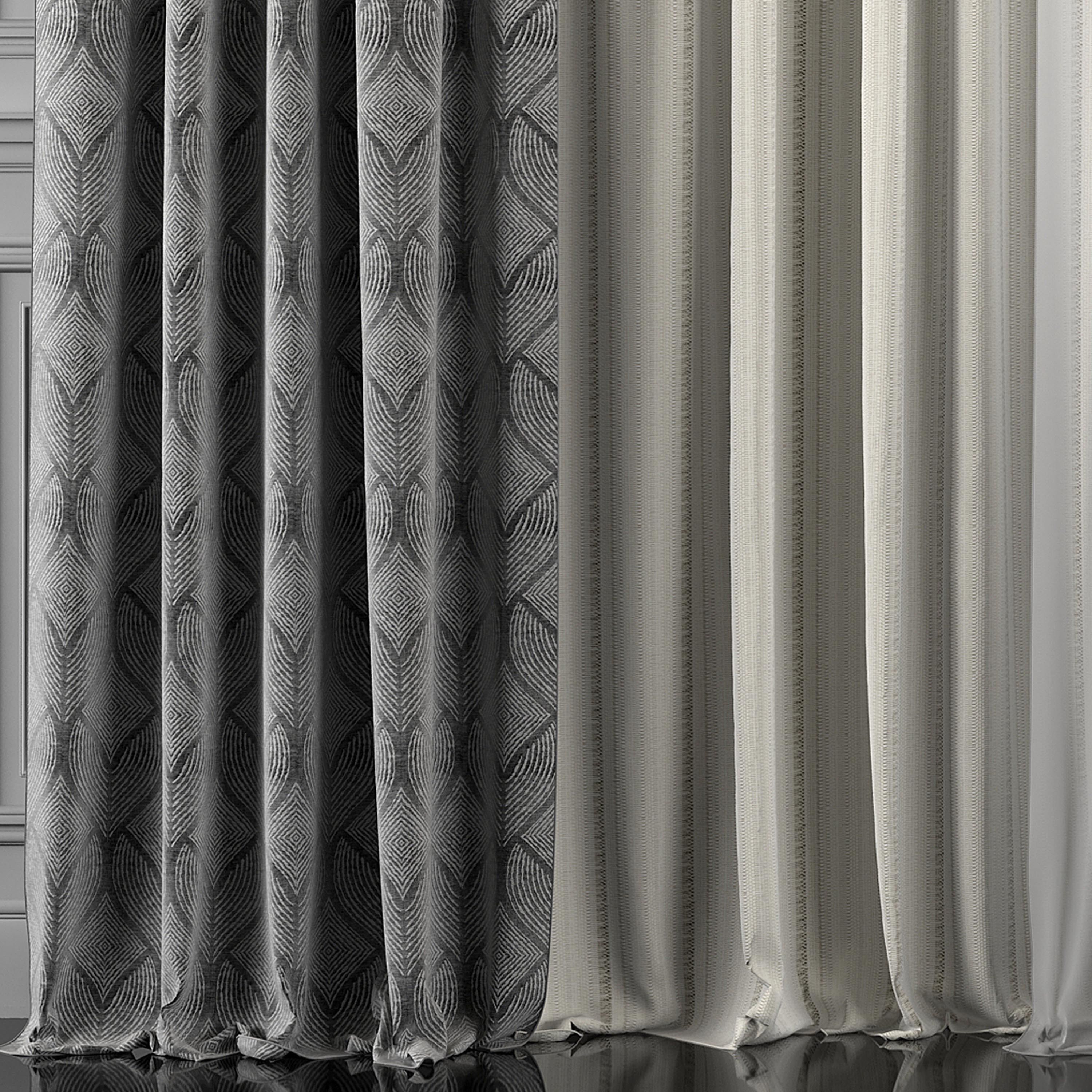 Curtain Set 307 3D model_2