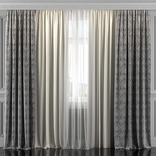 Curtain Set 307 3D model
