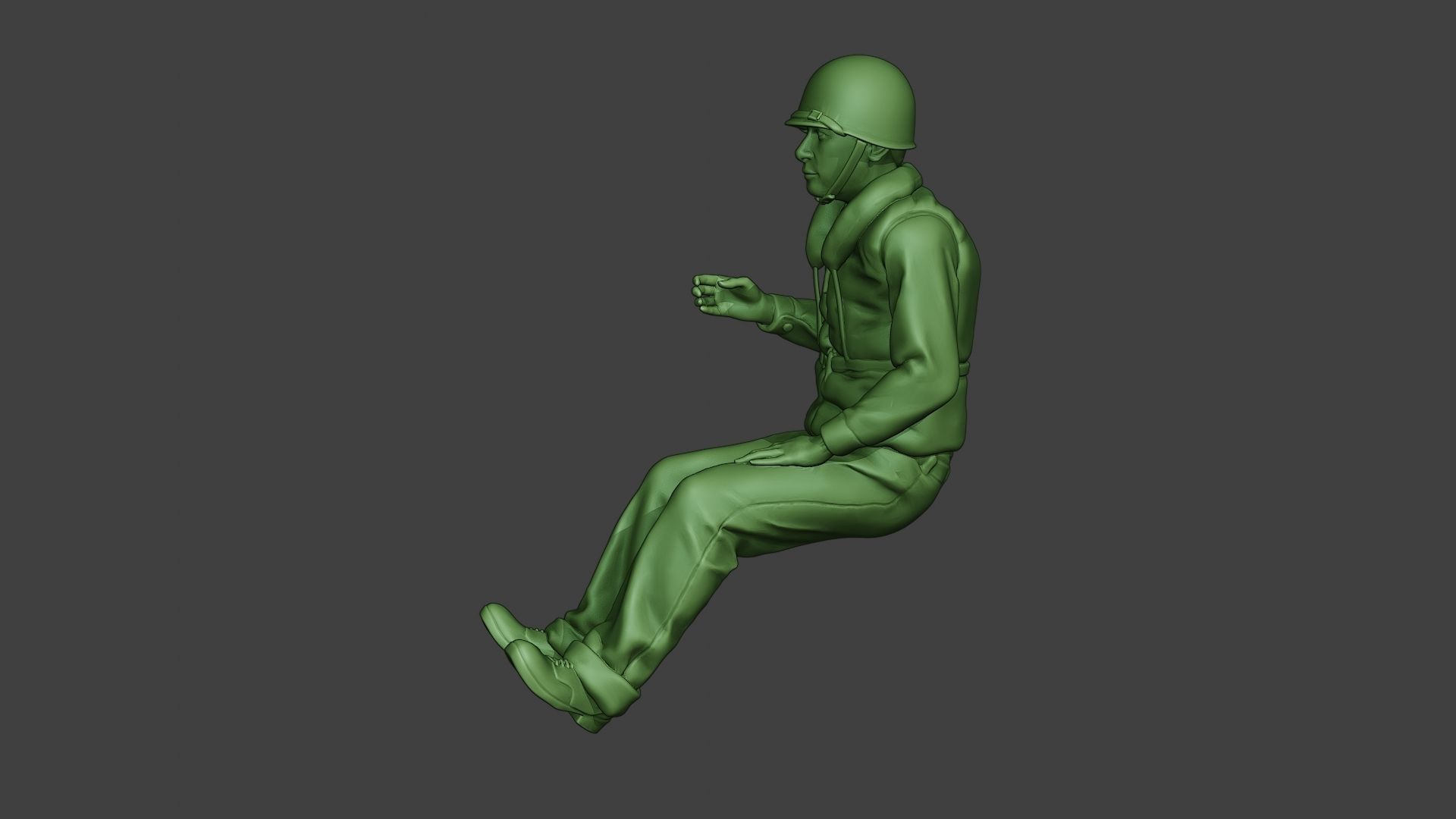 US Navy Sailor ww2 Sit2 USN1 3D print model_3