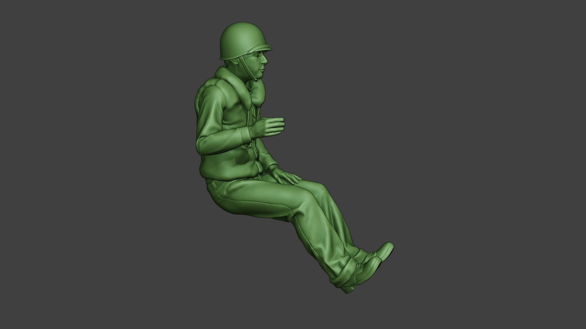 US Navy Sailor ww2 Sit2 USN1 3D print model_9