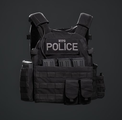 Tactical vest Low-poly 3D model