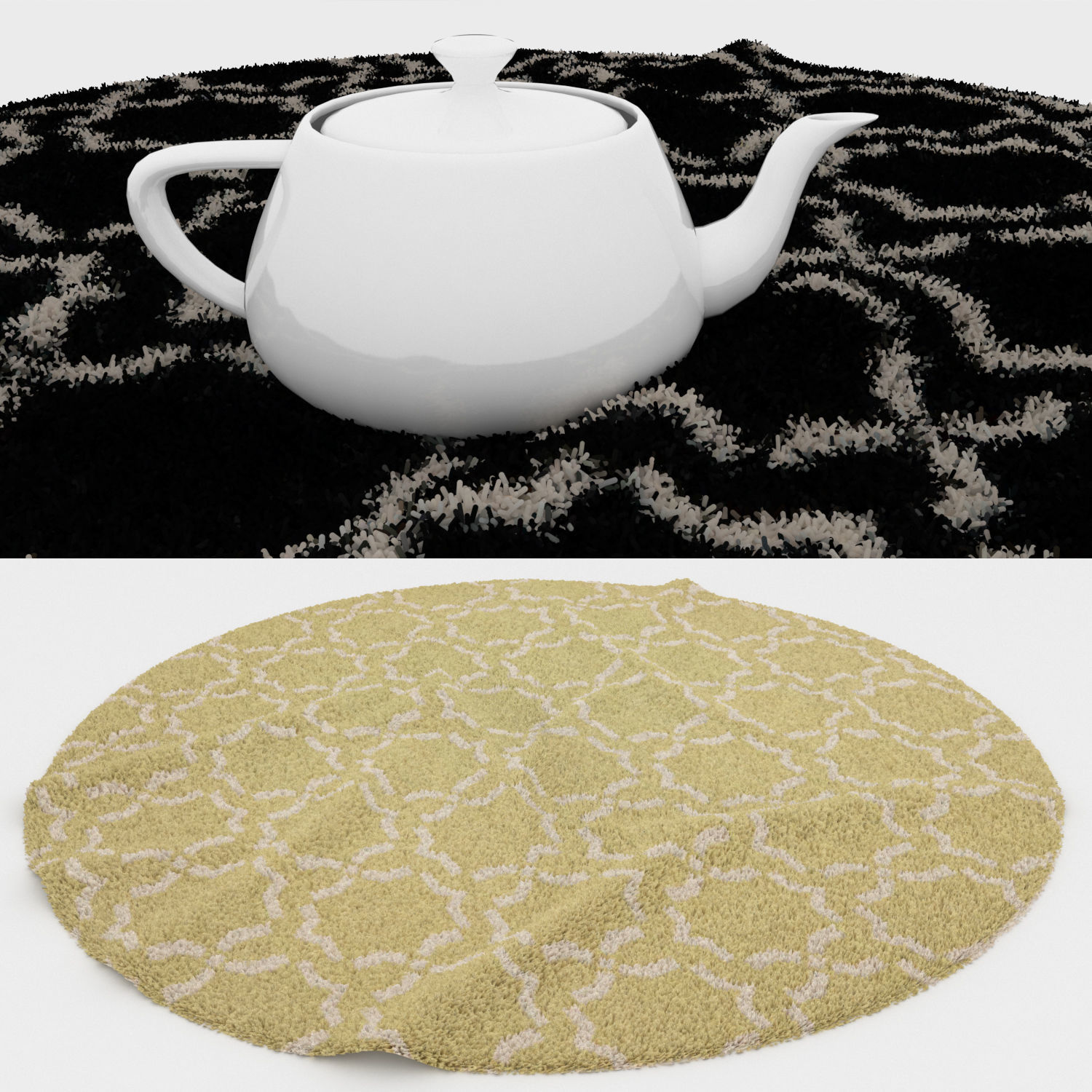 Round Rug Set 92 3D model_2