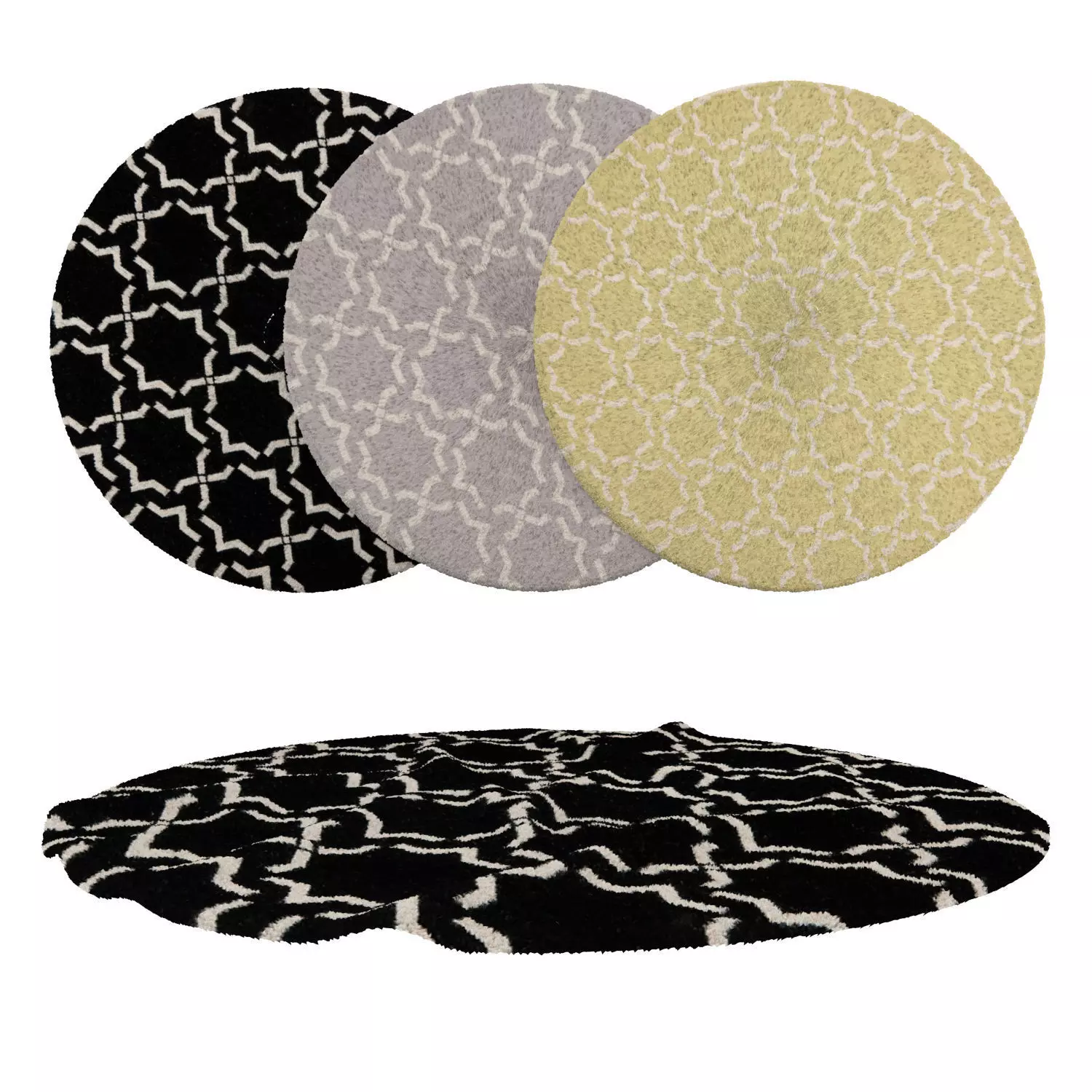 Round Rug Set 92 3D model_0