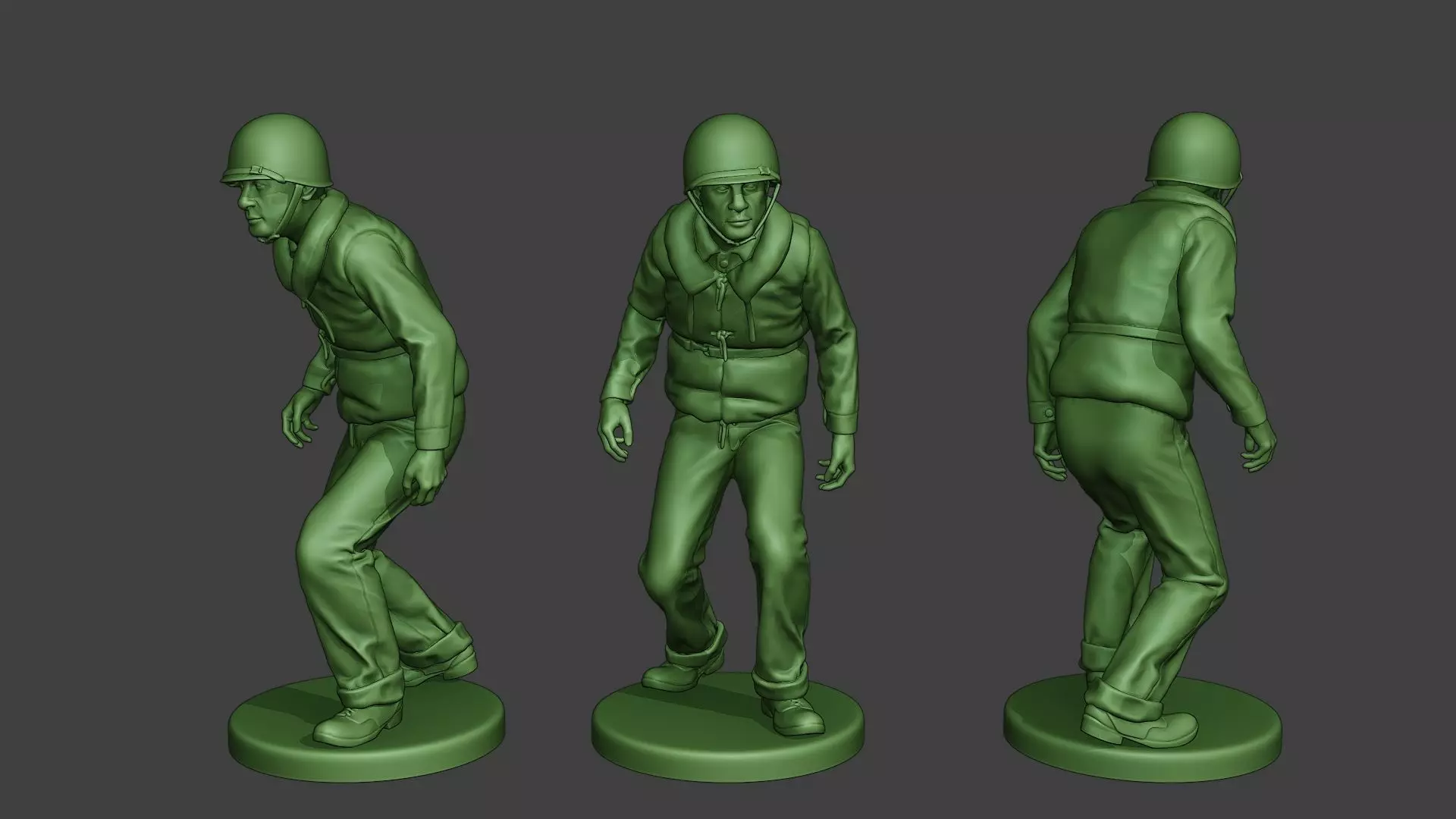 US Navy Sailor ww2 Walk2 USN1 3D print model_0